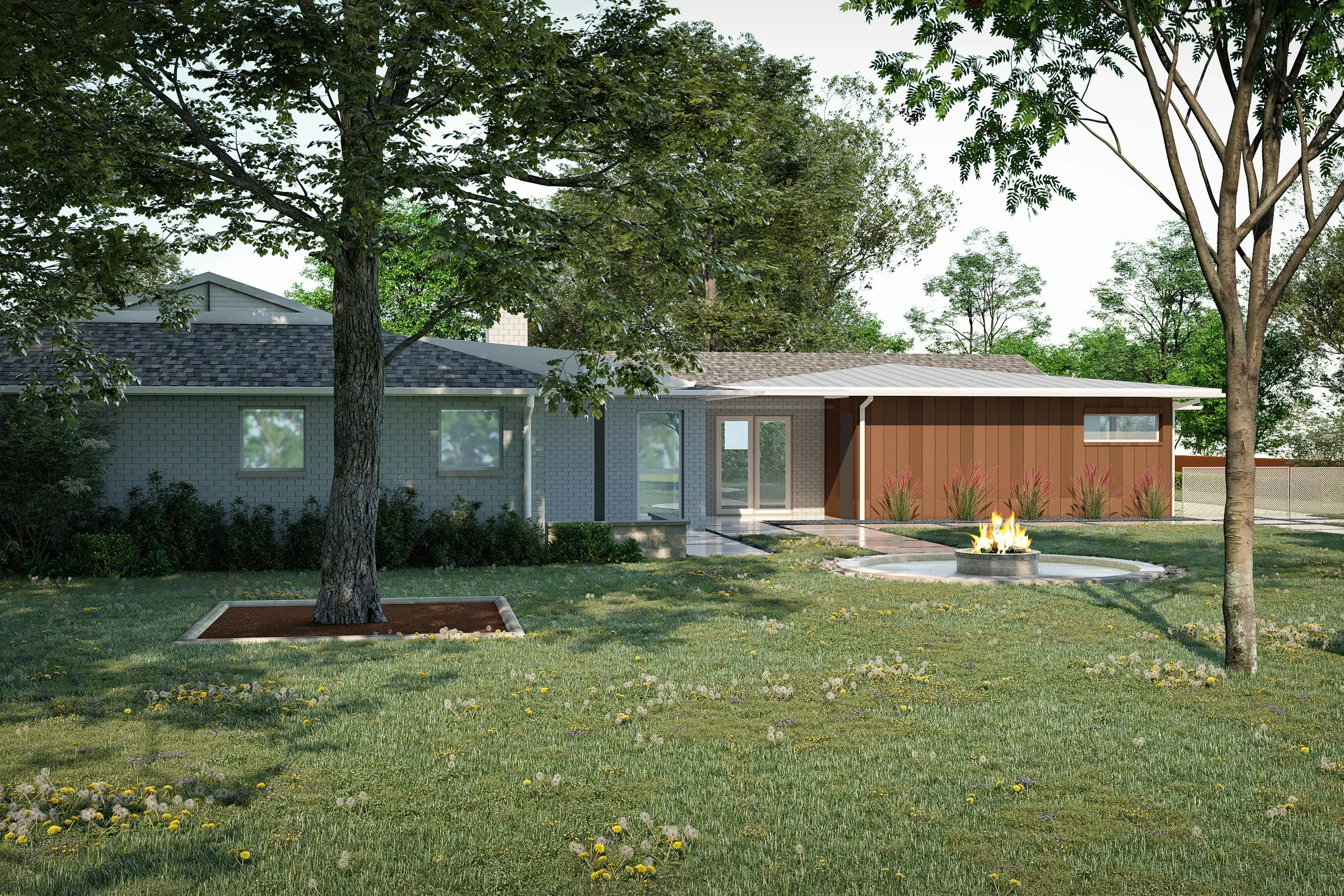 Garry Lynne Residence — landscape 3D rendering by Praxis Studio