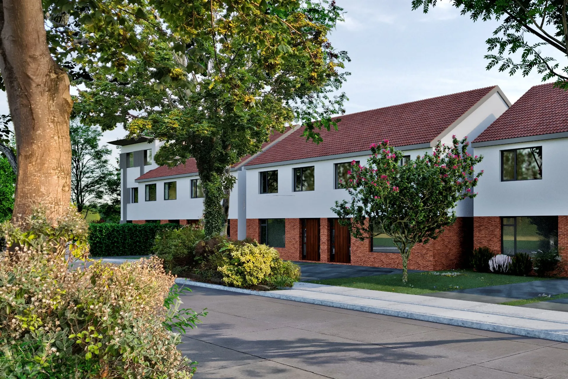 Barclay Court Exterior — residential architectural visualization, view 2