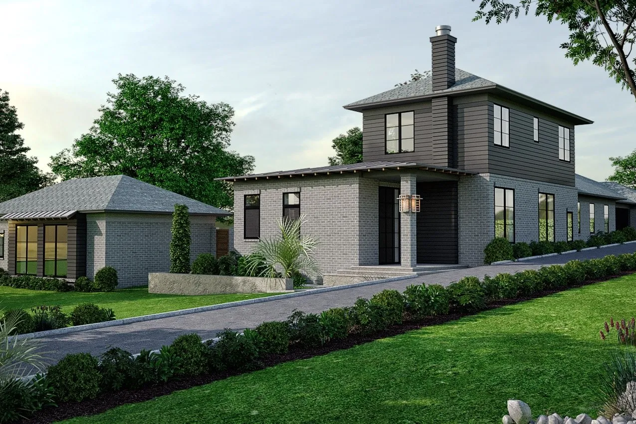Bill Diamond Rome Exterior — residential 3D rendering by Praxis Studio