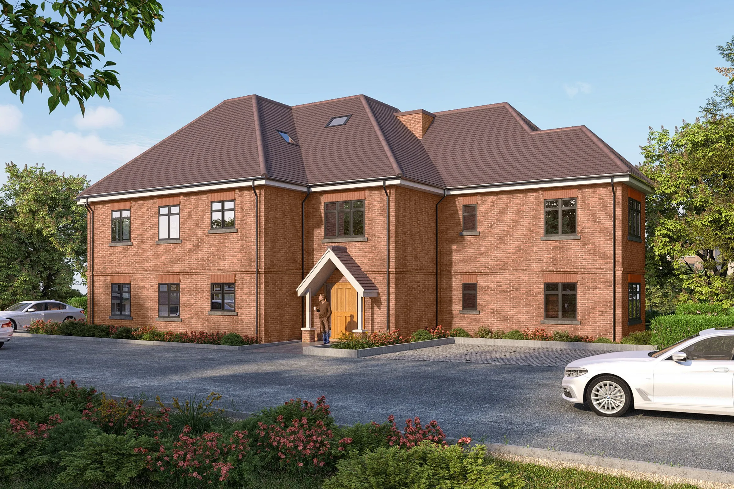 Brick Detached 112 — residential 3D rendering by Praxis Studio