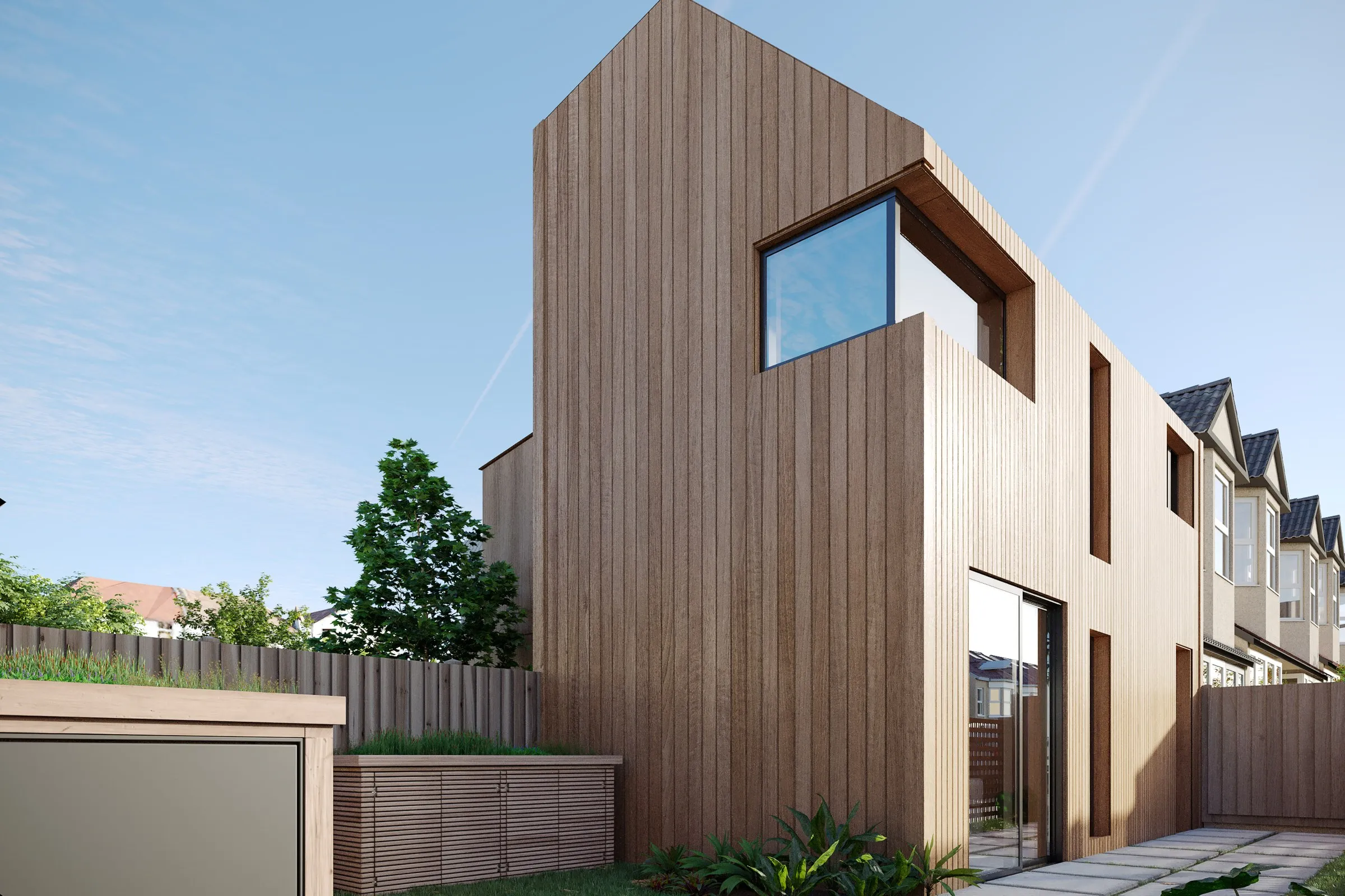 Casey Timber Residence — residential 3D rendering by Praxis Studio