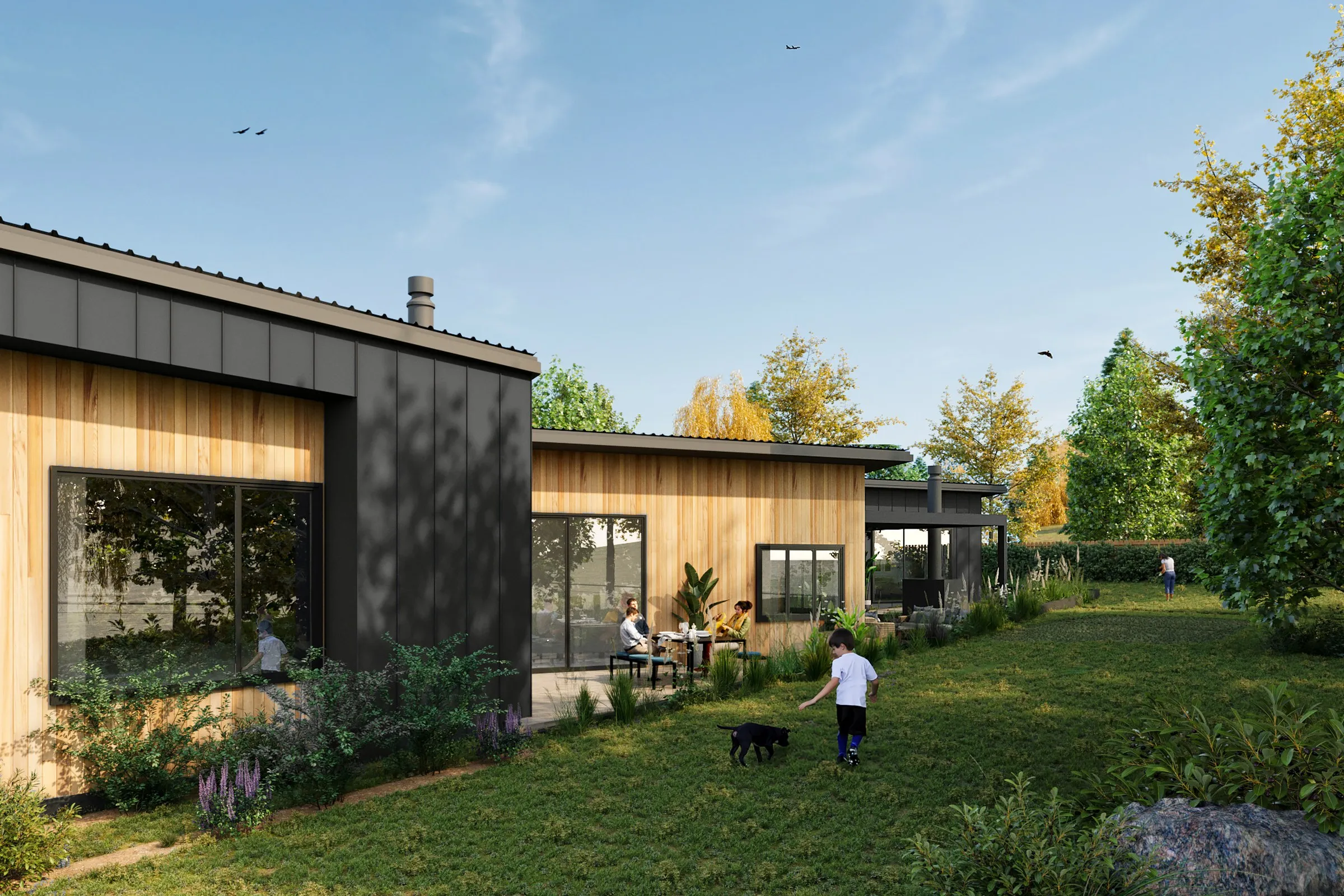 Contemporary Pavilion 12 — residential 3D rendering by Praxis Studio