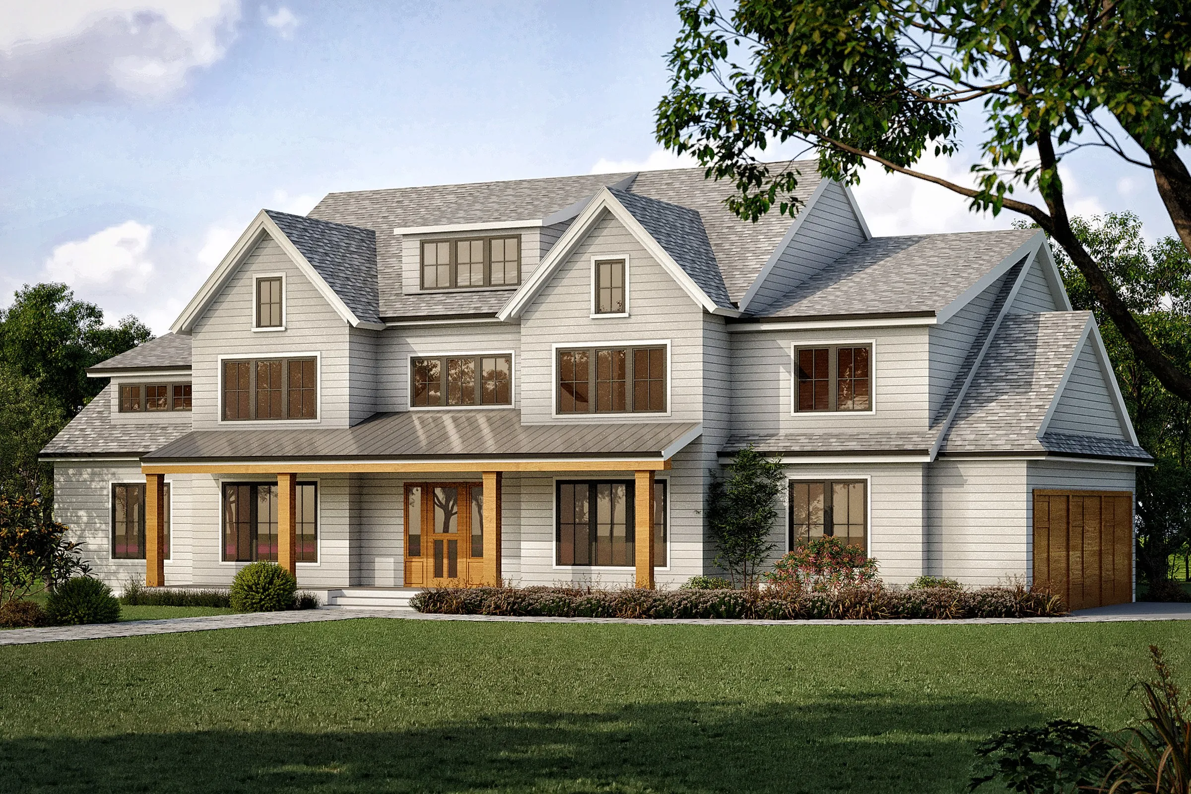 Craftsman Estate Home — residential 3D rendering by Praxis Studio