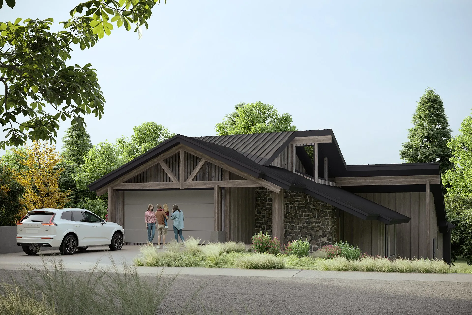 Hans Rustic Retreat — Case Study — luxury residential architecture visualization detail 2