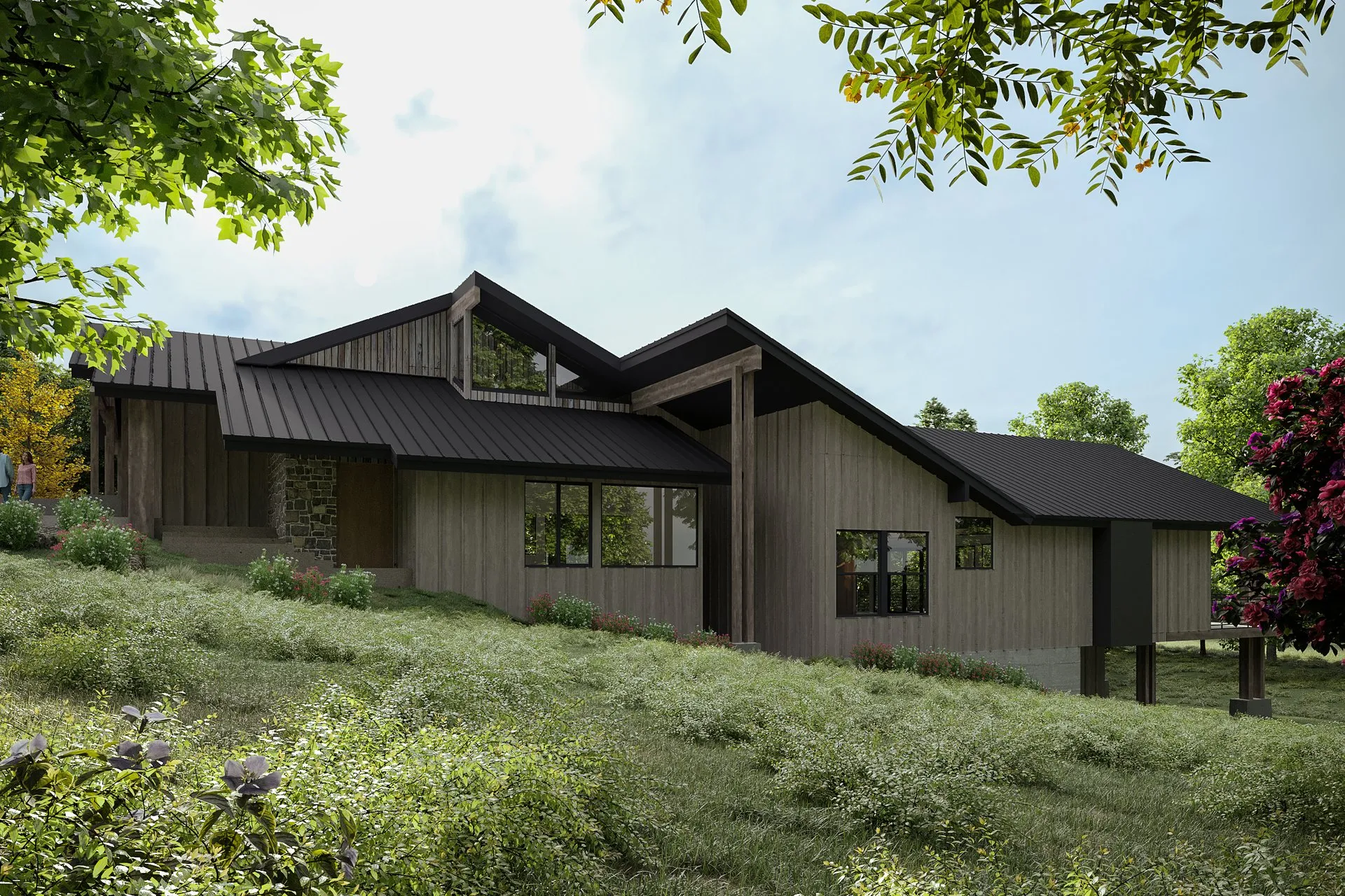 Hans Rustic Retreat — residential architectural visualization, view 2