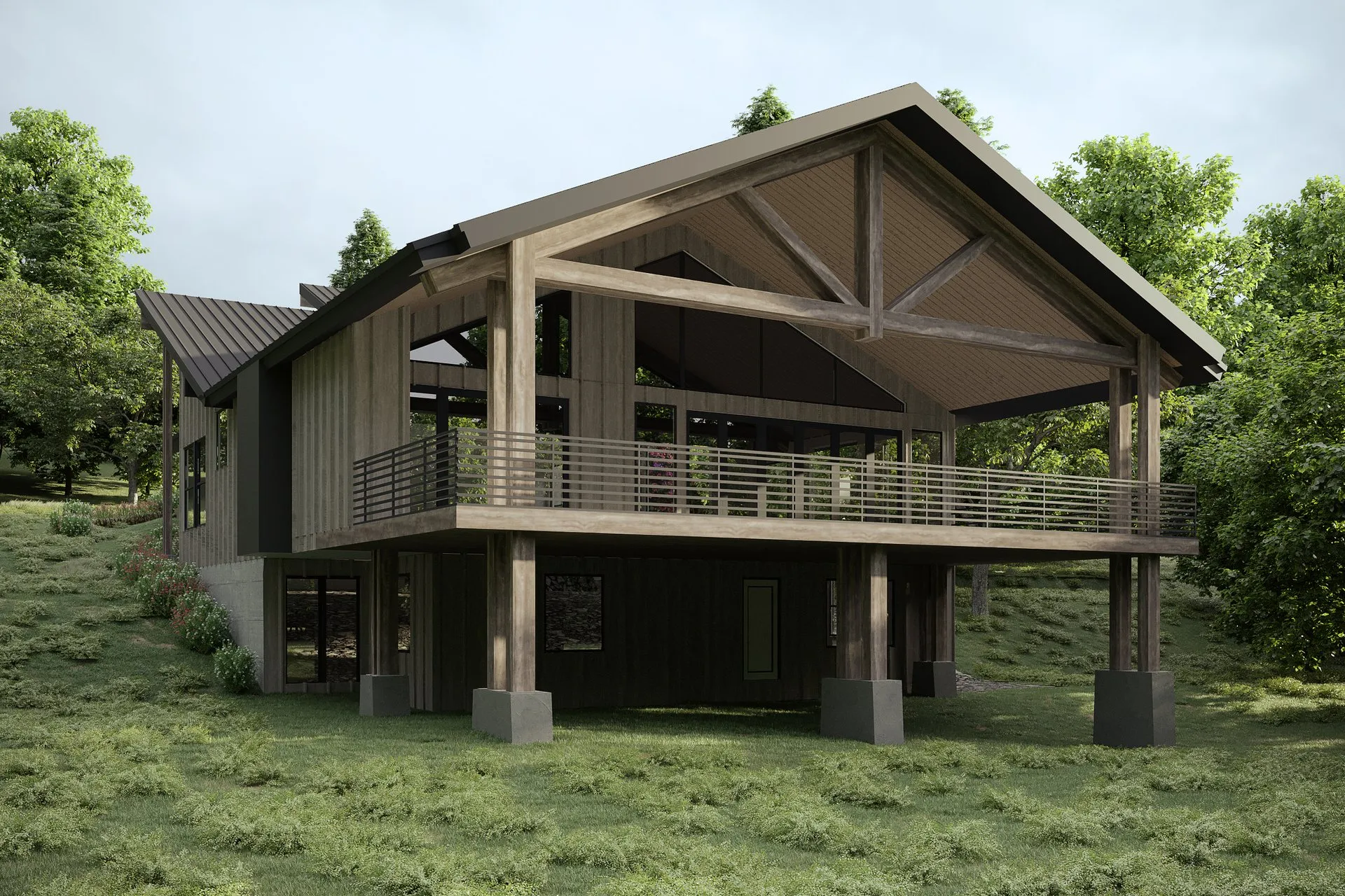 Hans Rustic Retreat — residential architectural visualization, view 3