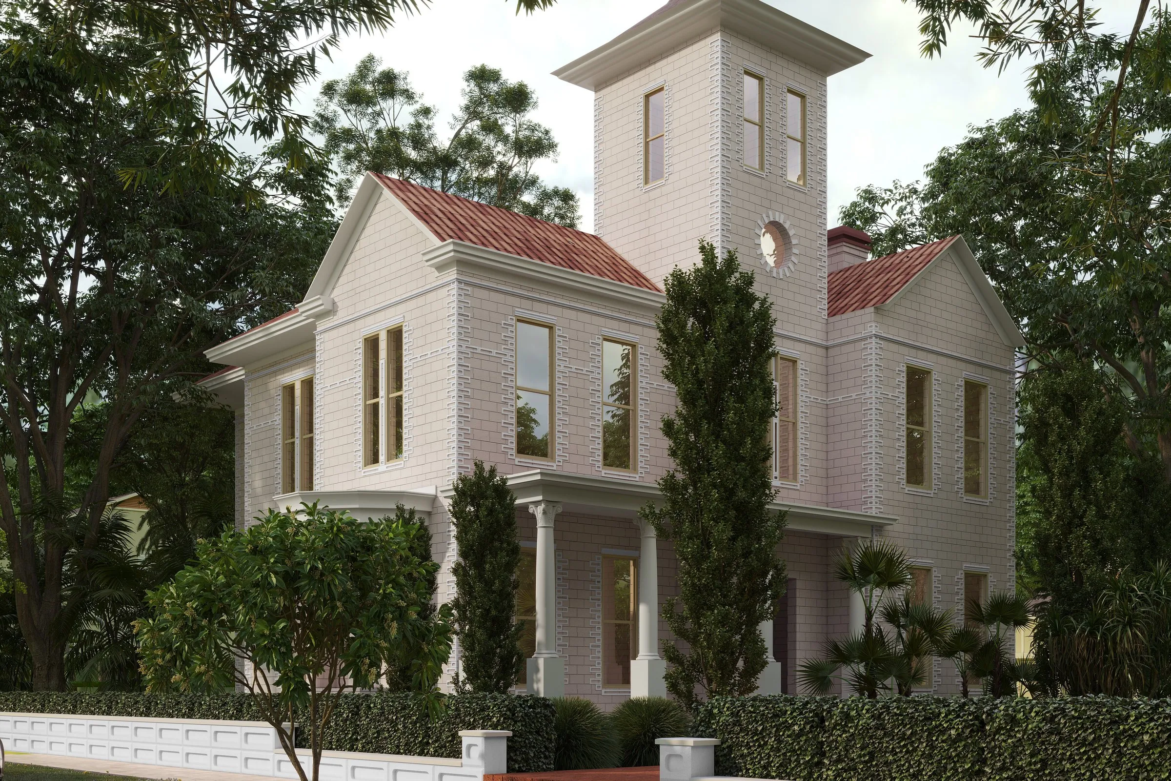 Historic Italianate Renovation — residential 3D rendering by Praxis Studio
