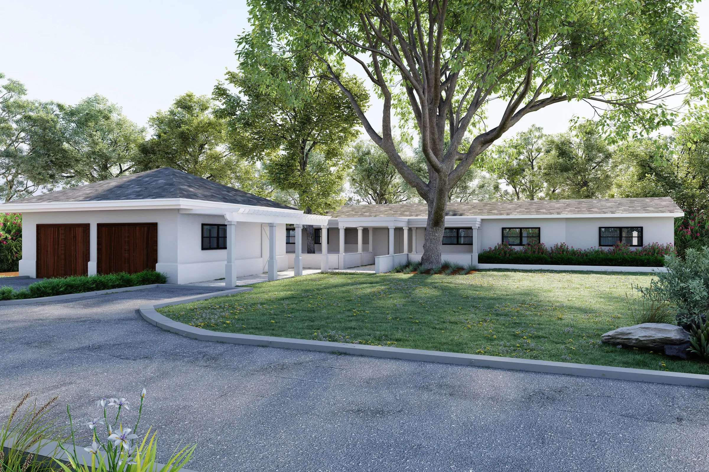 Lakefront Home Renovation — residential 3D rendering by Praxis Studio