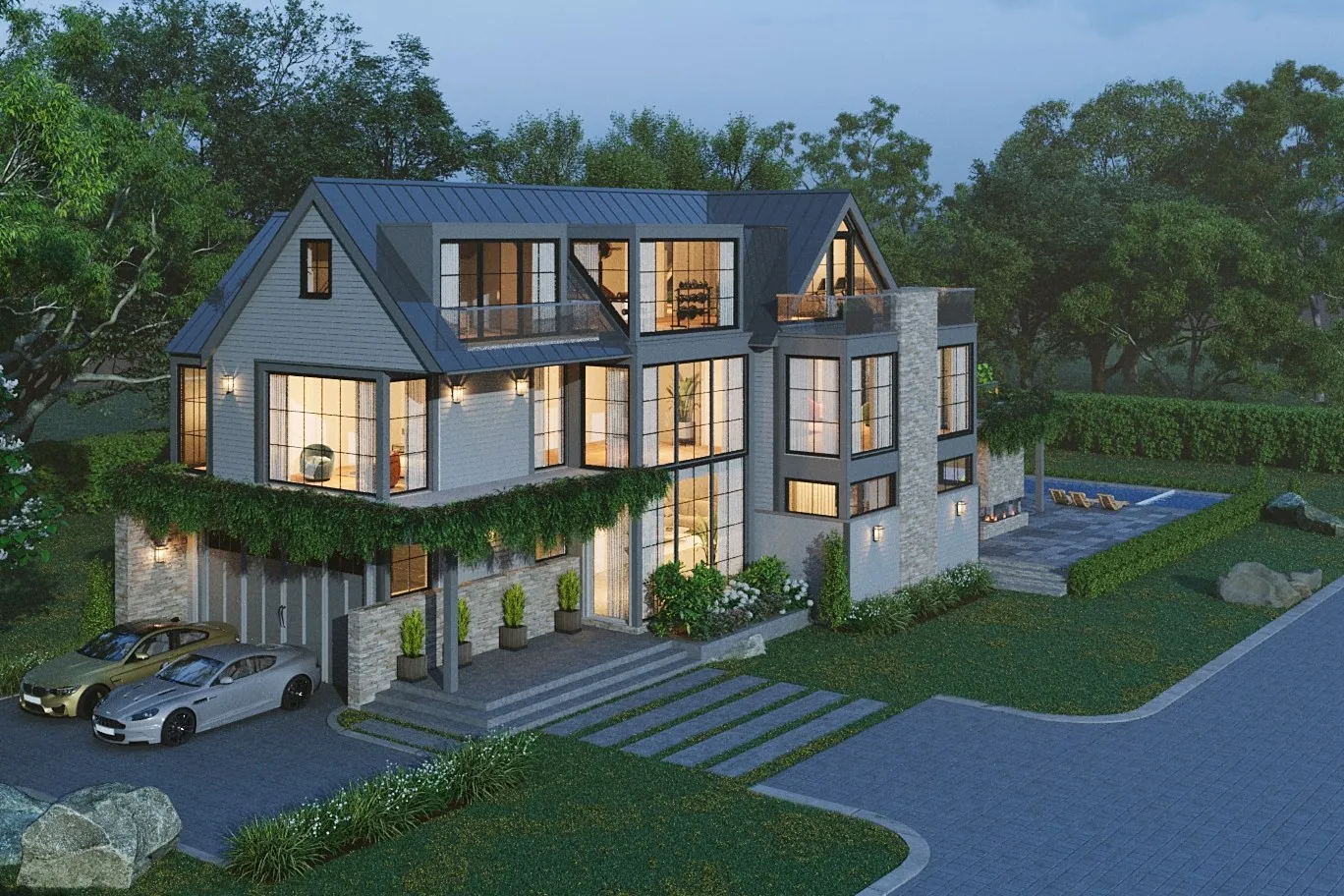 Lewis Transitional Estate — residential 3D rendering by Praxis Studio