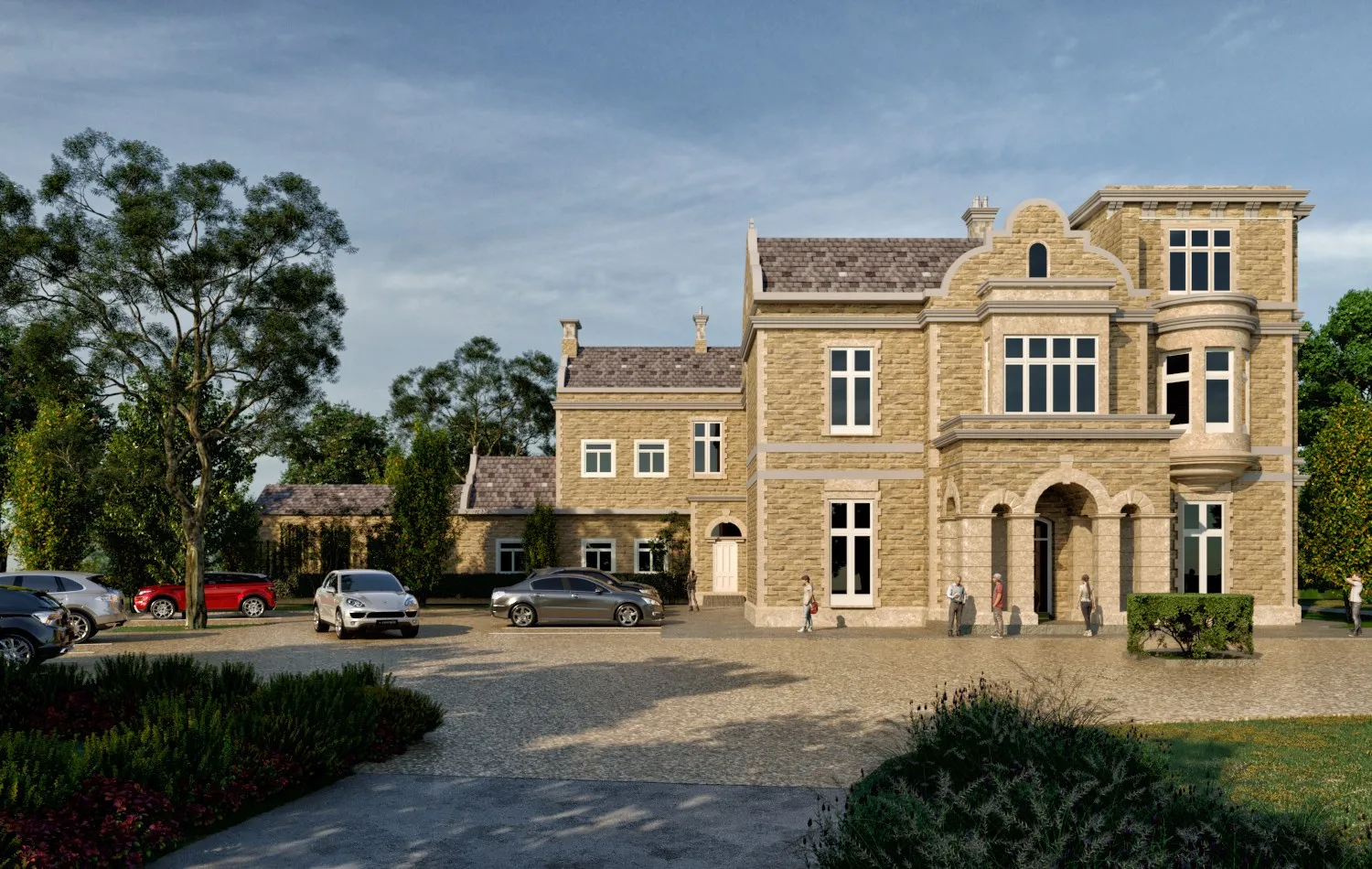 Limestone Chateau Estate — residential 3D rendering by Praxis Studio