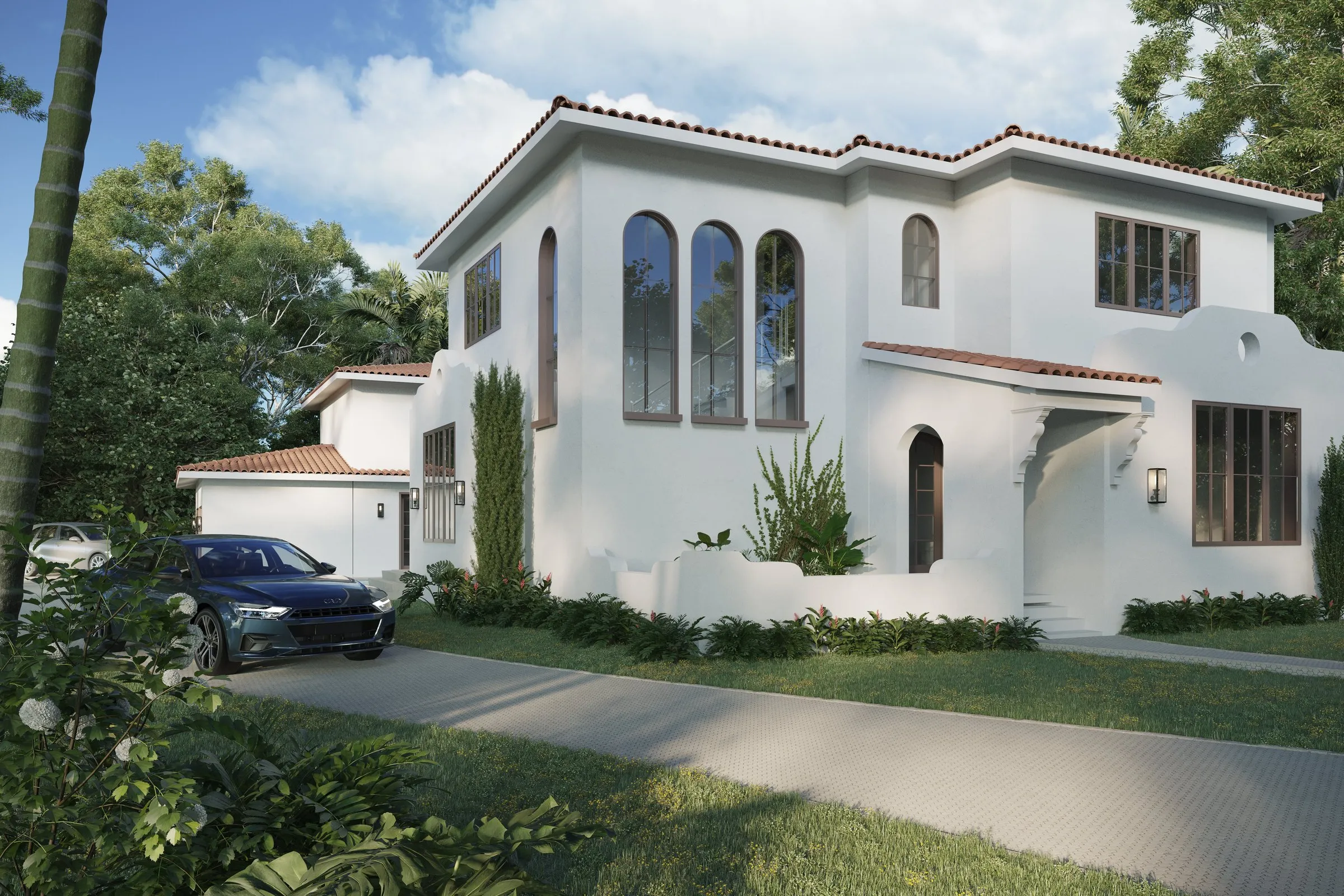 Mediterranean Villa — residential 3D rendering by Praxis Studio