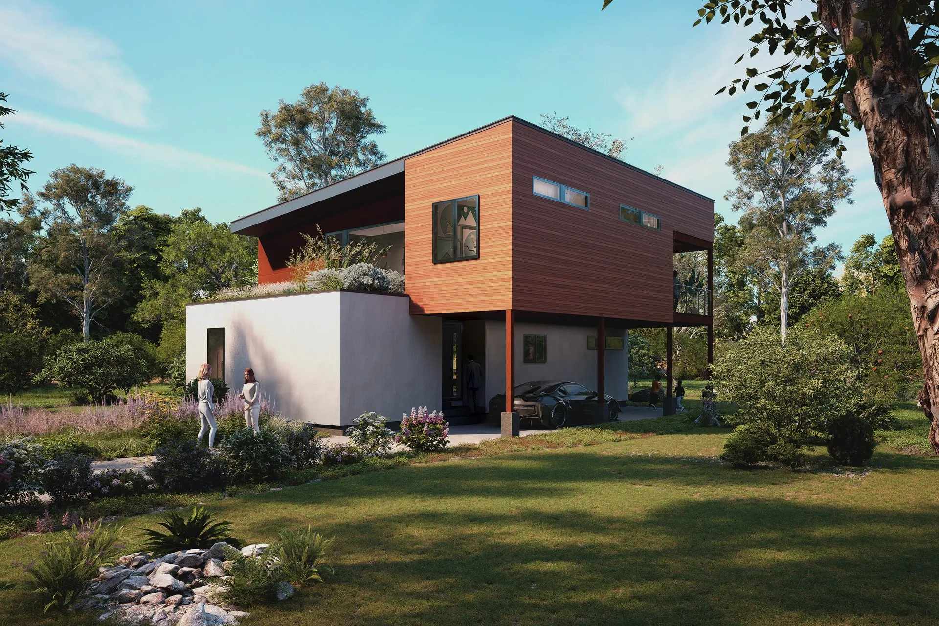 Modern Box House 107 — Case Study — luxury residential architecture visualization detail 2