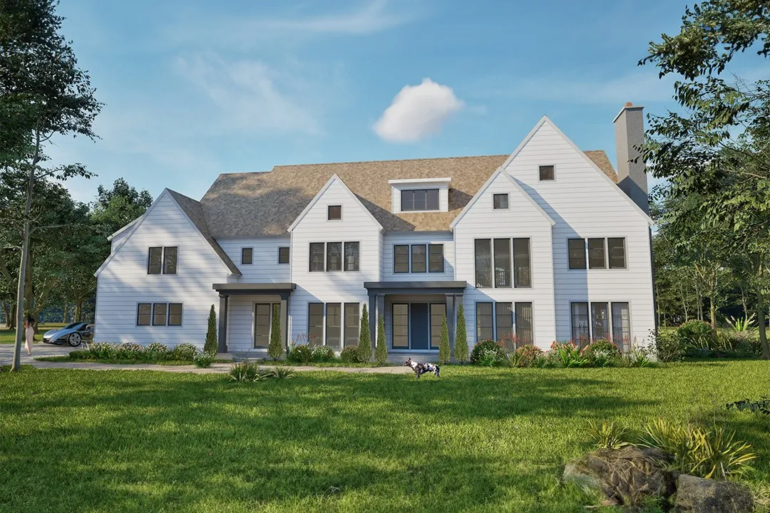 Modern Farmhouse Mansion 1 — residential 3D rendering by Praxis Studio