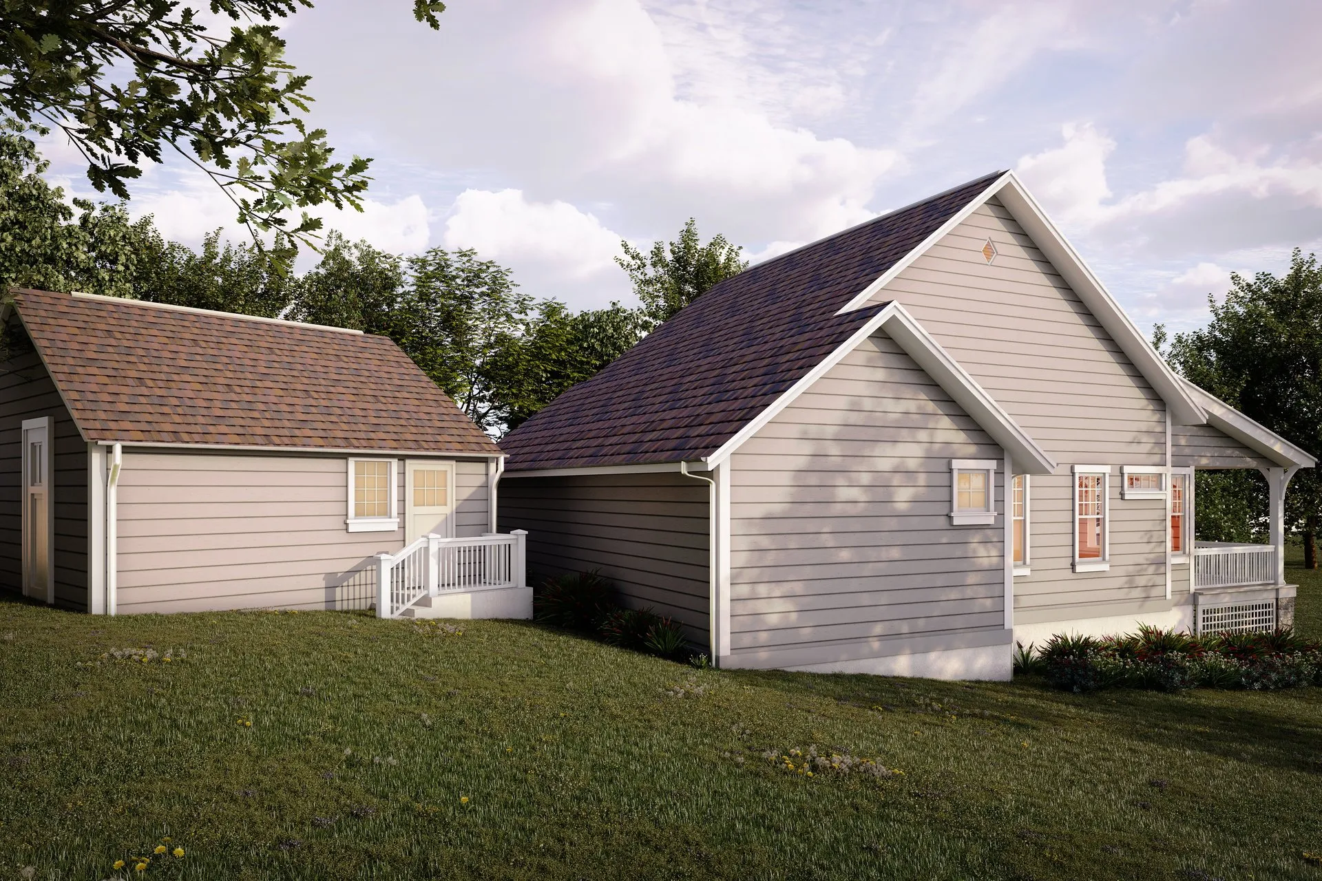 Nc Bungalow — residential architectural visualization, view 1