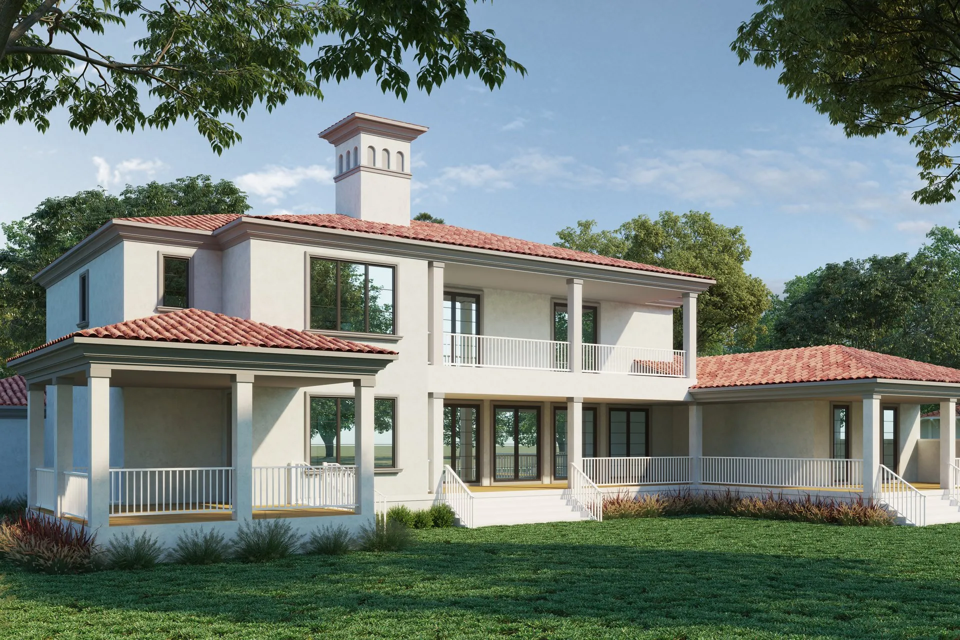 Neo Italianate Estate — residential architectural visualization, view 1