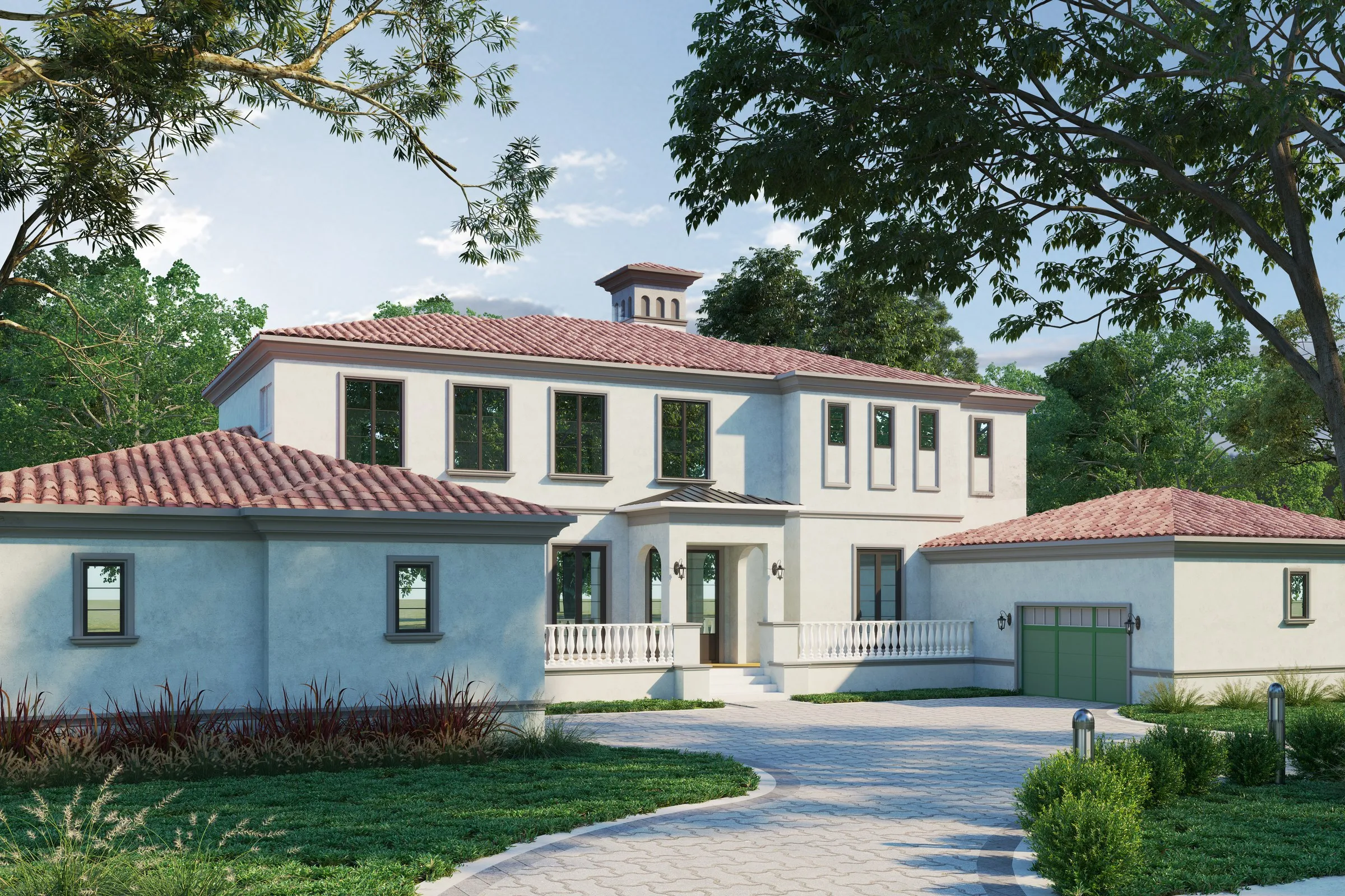 Neo Italianate Estate — residential 3D rendering by Praxis Studio