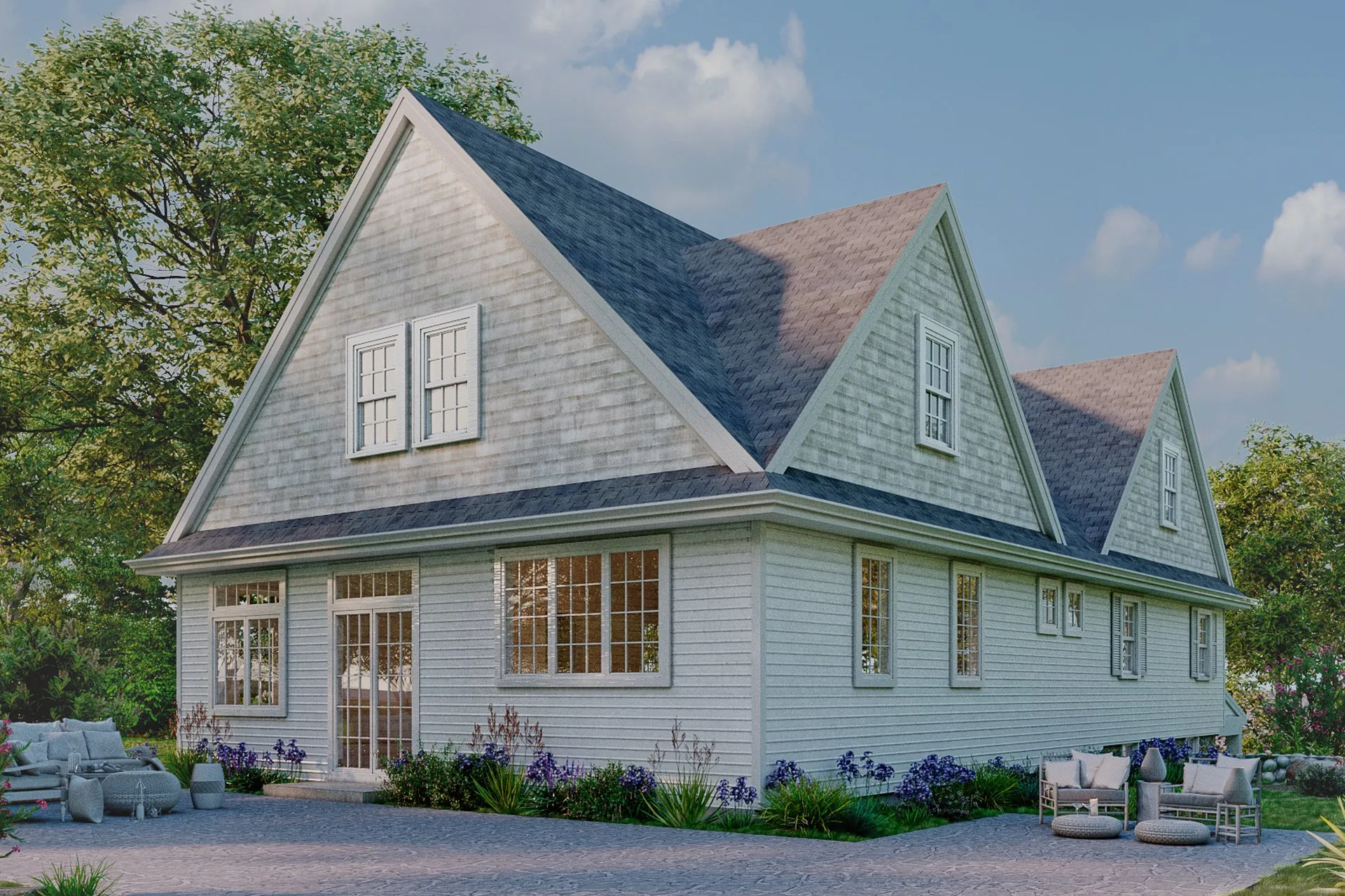 Project 28 Shingle Craftsman Cottage — residential architectural visualization, view 2