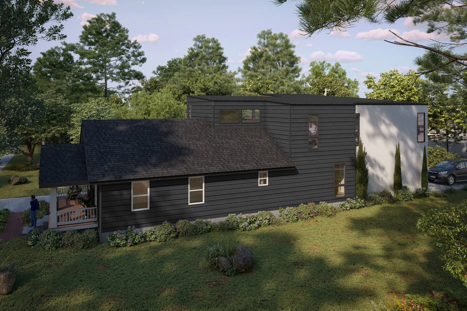Project 79 Contemporary Mixed Addition — residential architectural visualization, view 5