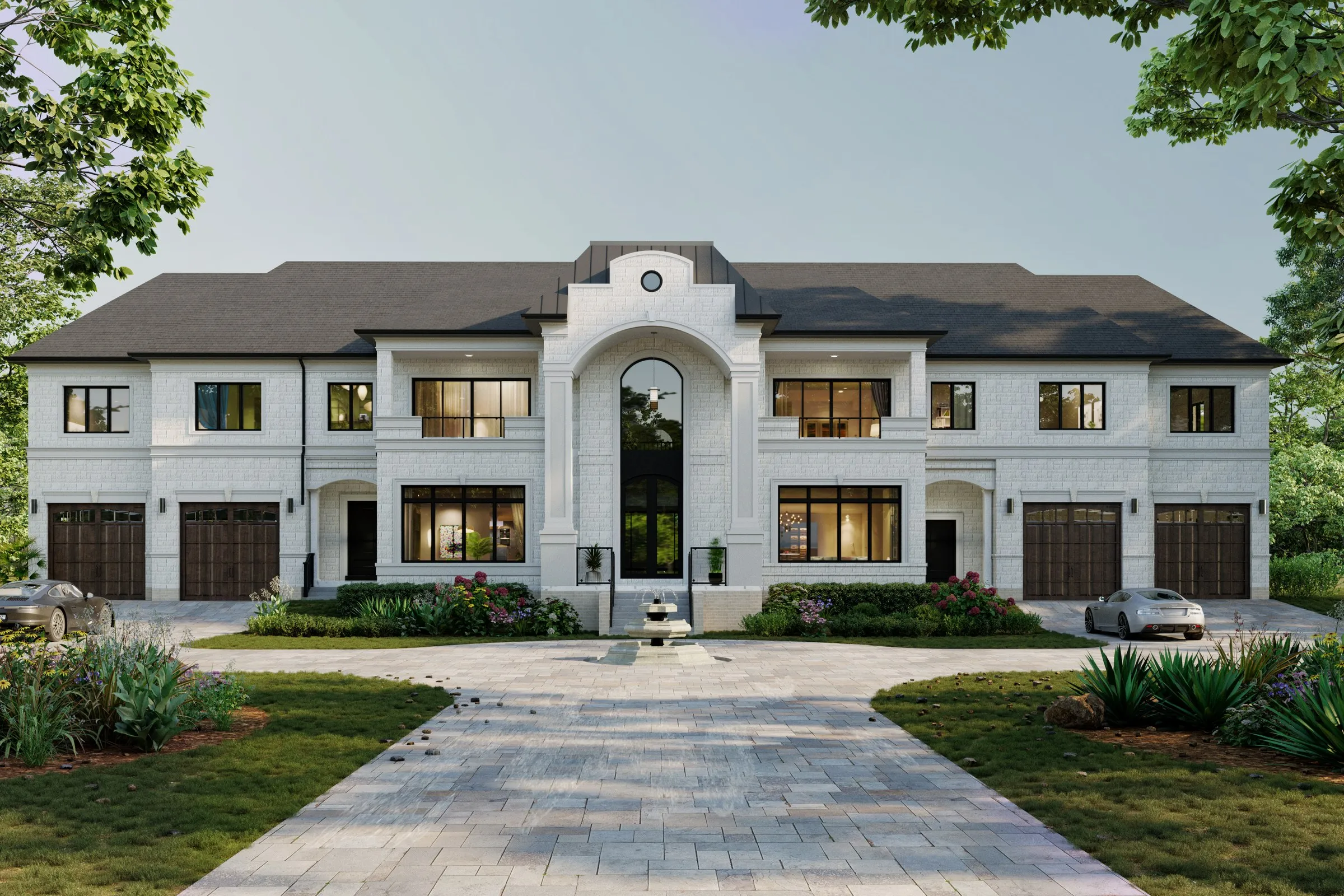 Project 92 Neoclassical Mansion — residential 3D rendering by Praxis Studio