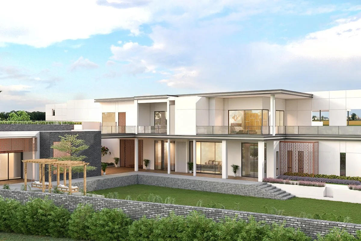 Sanjjev Contemporary Indian Villa — residential architectural visualization, view 8