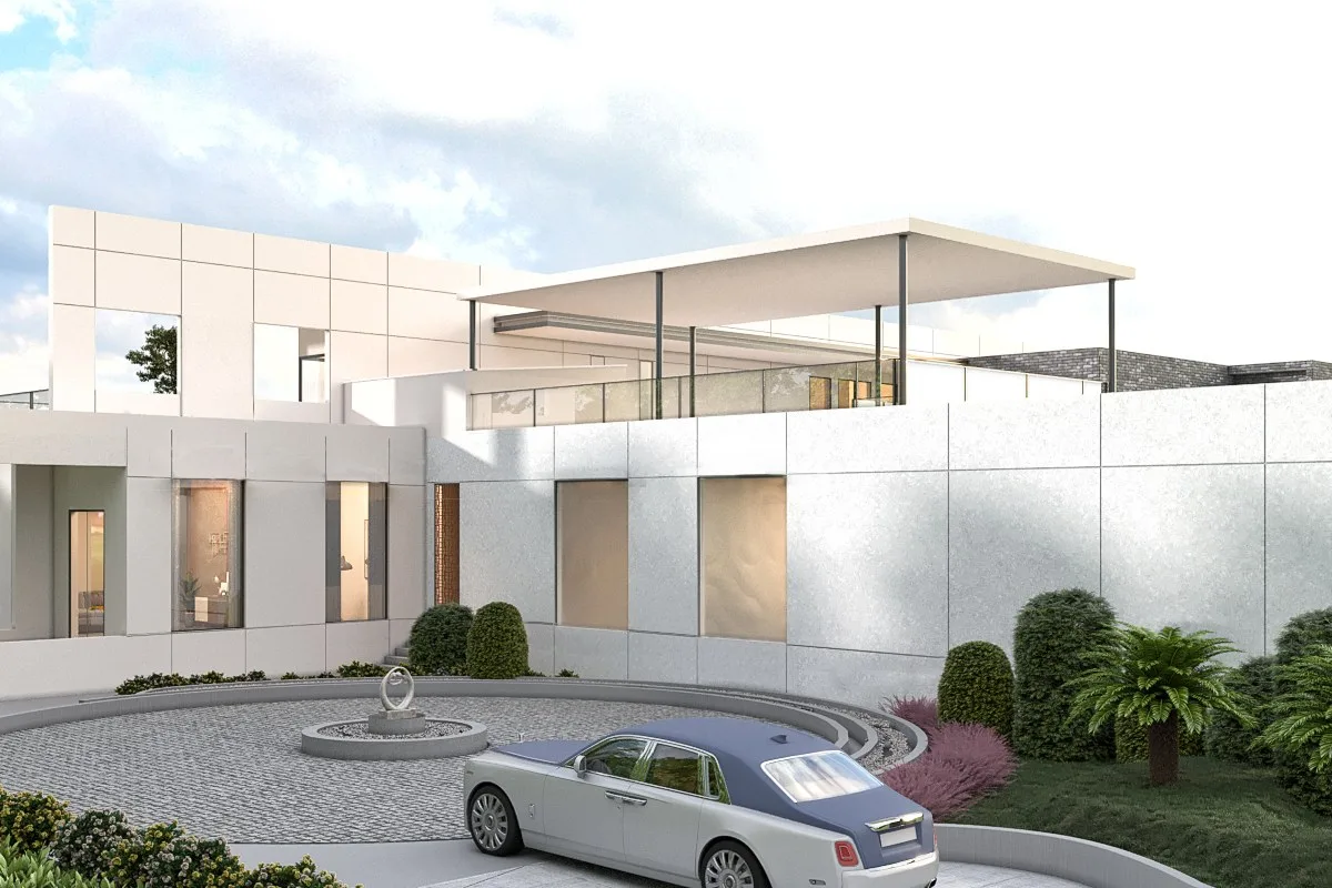 Sanjjev Contemporary Indian Villa — residential architectural visualization, view 9
