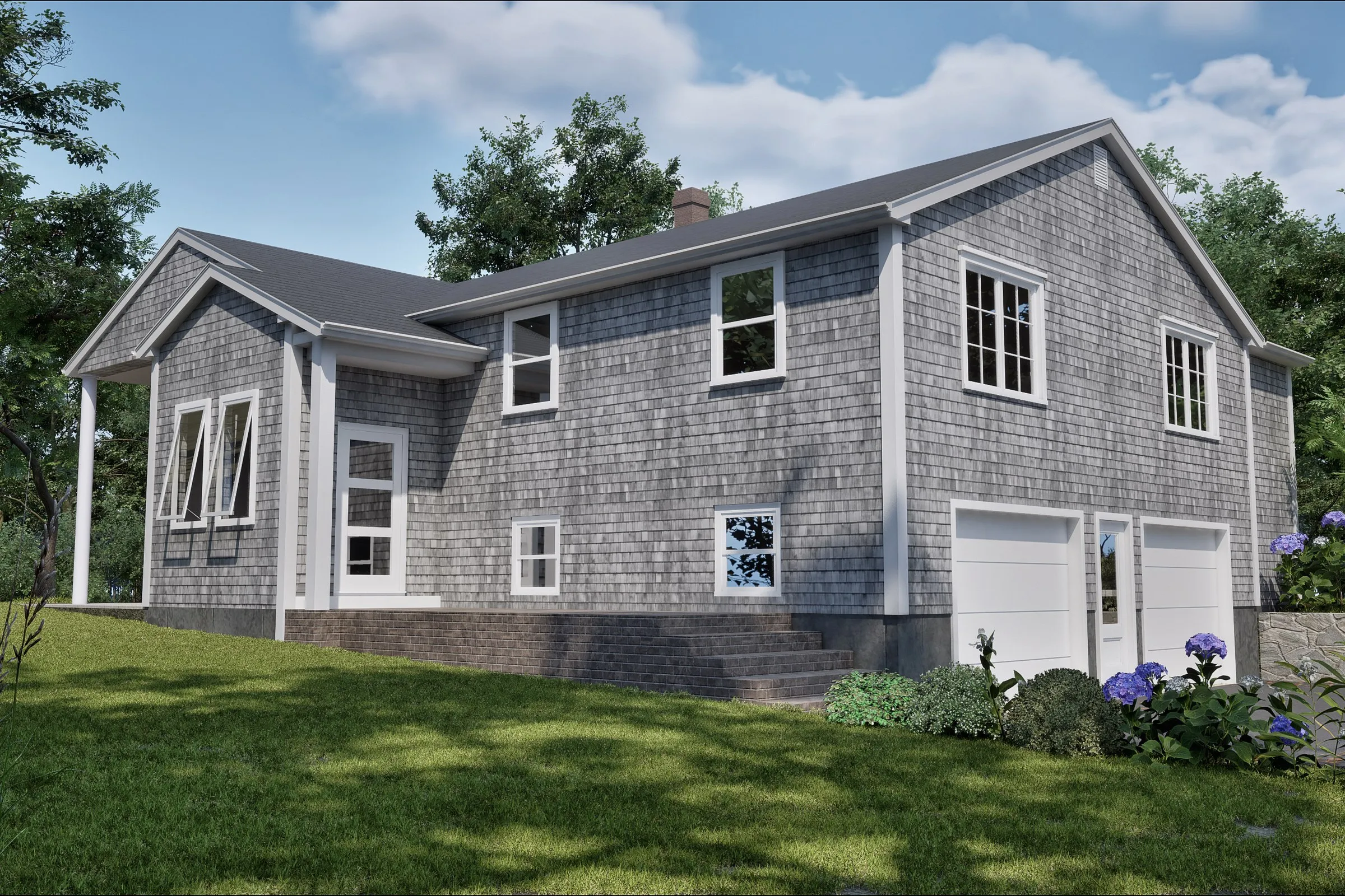Shingle Cottage 14 — residential 3D rendering by Praxis Studio