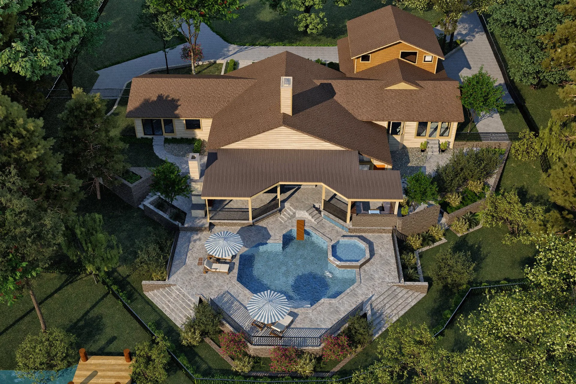 Southlake Ridge Estate — residential architectural visualization, view 2