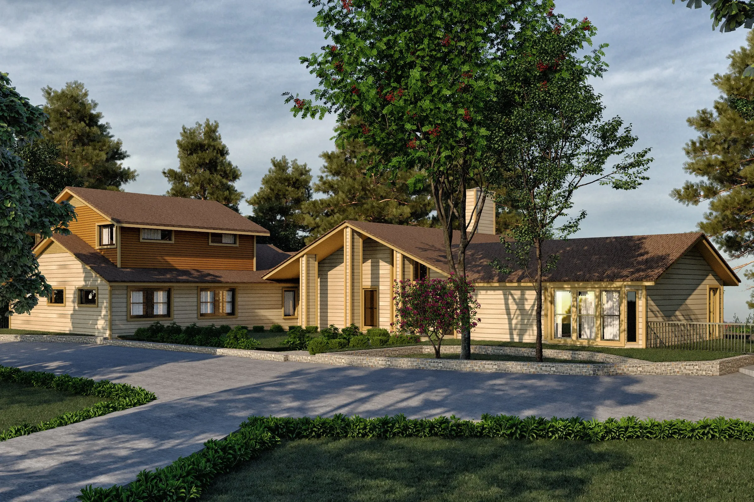 Southlake Ridge Estate — residential 3D rendering by Praxis Studio
