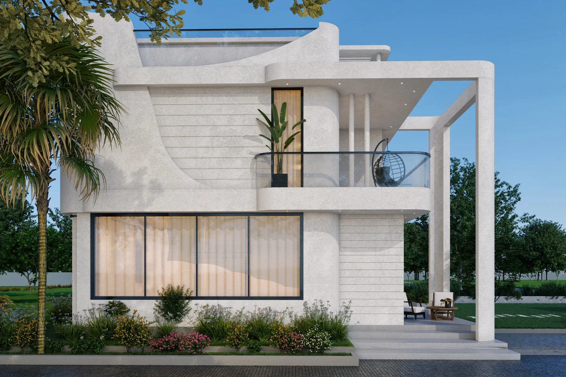 Vavol Contemporary Villa — residential architectural visualization, view 1