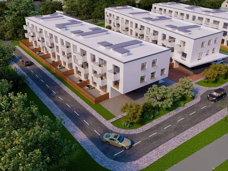 20 White Housing Complex — multi-family 3D rendering