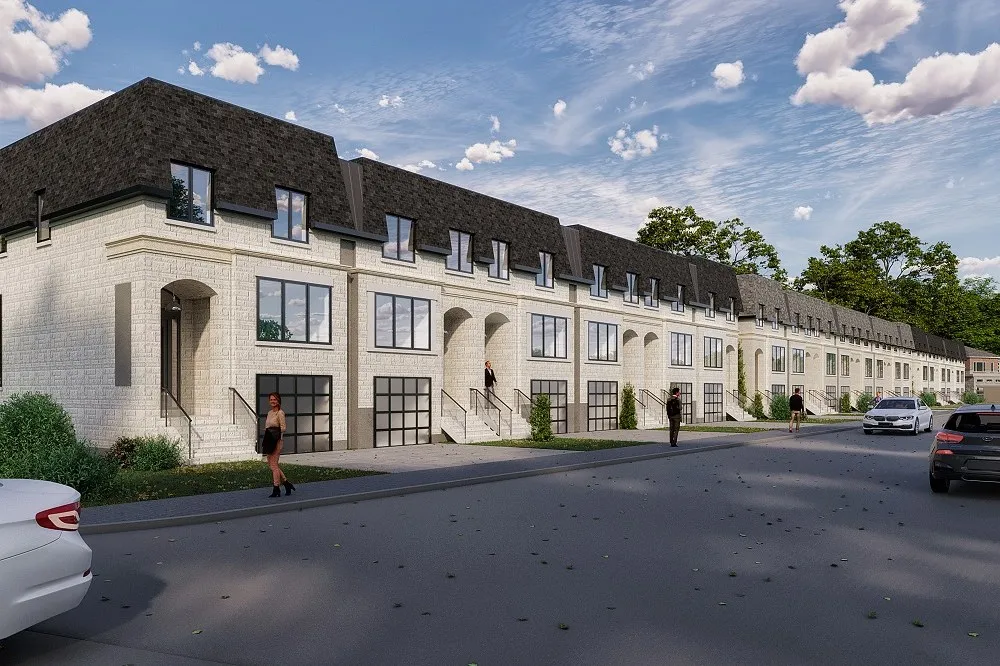 61 Neoclassical Townhouses — multi-family 3D rendering by Praxis Studio