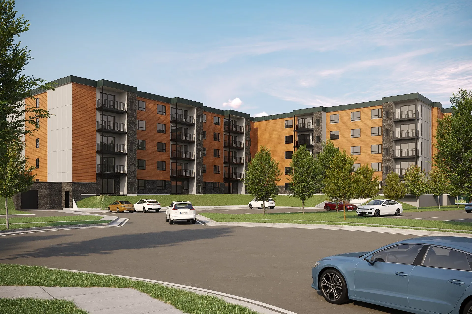 Brad G Apartment Complex — multi-family architectural visualization, view 1