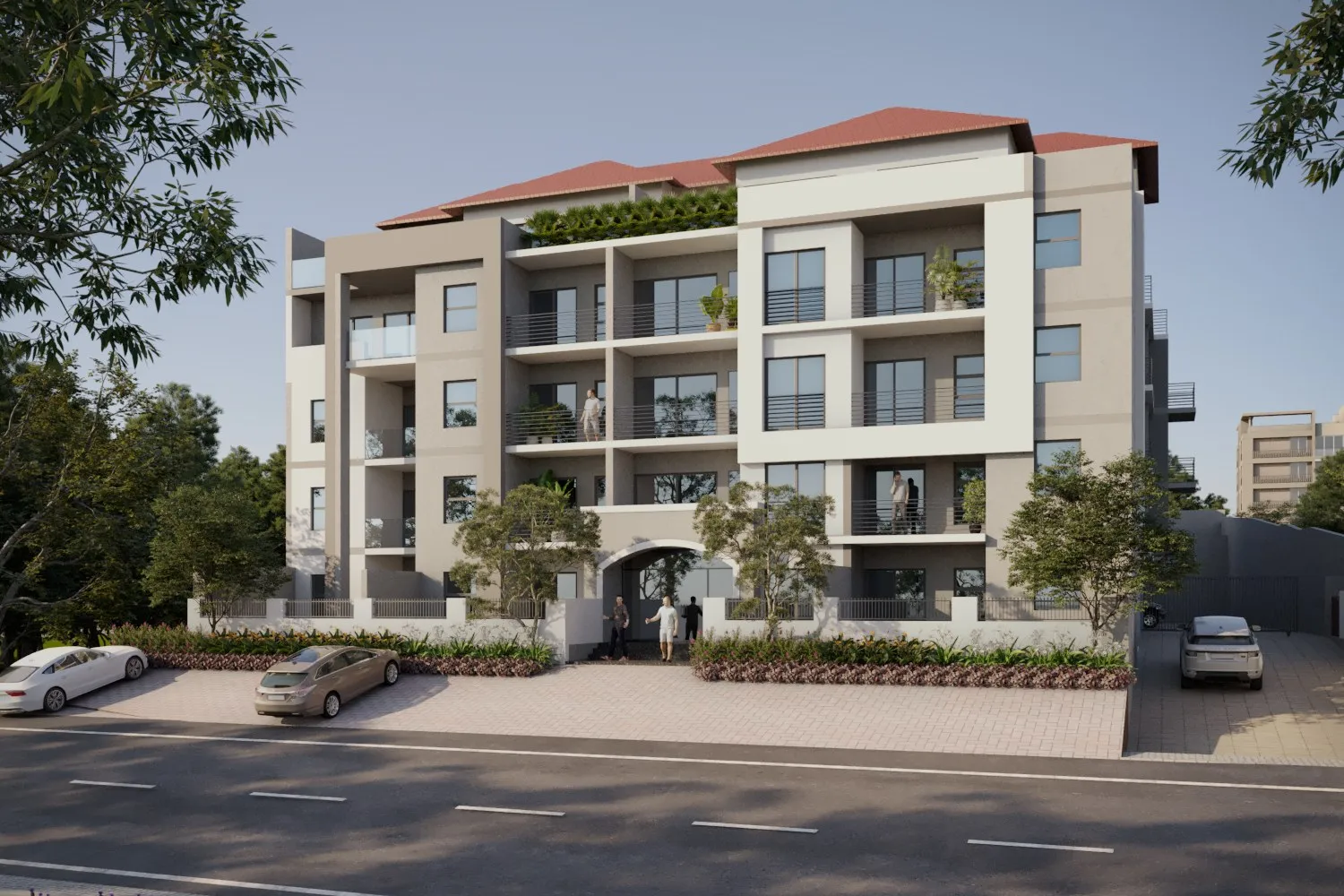 Greenpoint Coastal Townhouse — multi-family 3D rendering by Praxis Studio