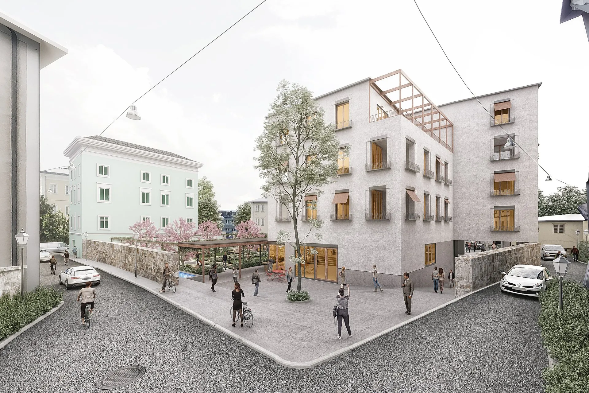 Gunar Courtyard Complex — multi-family architectural visualization, view 1