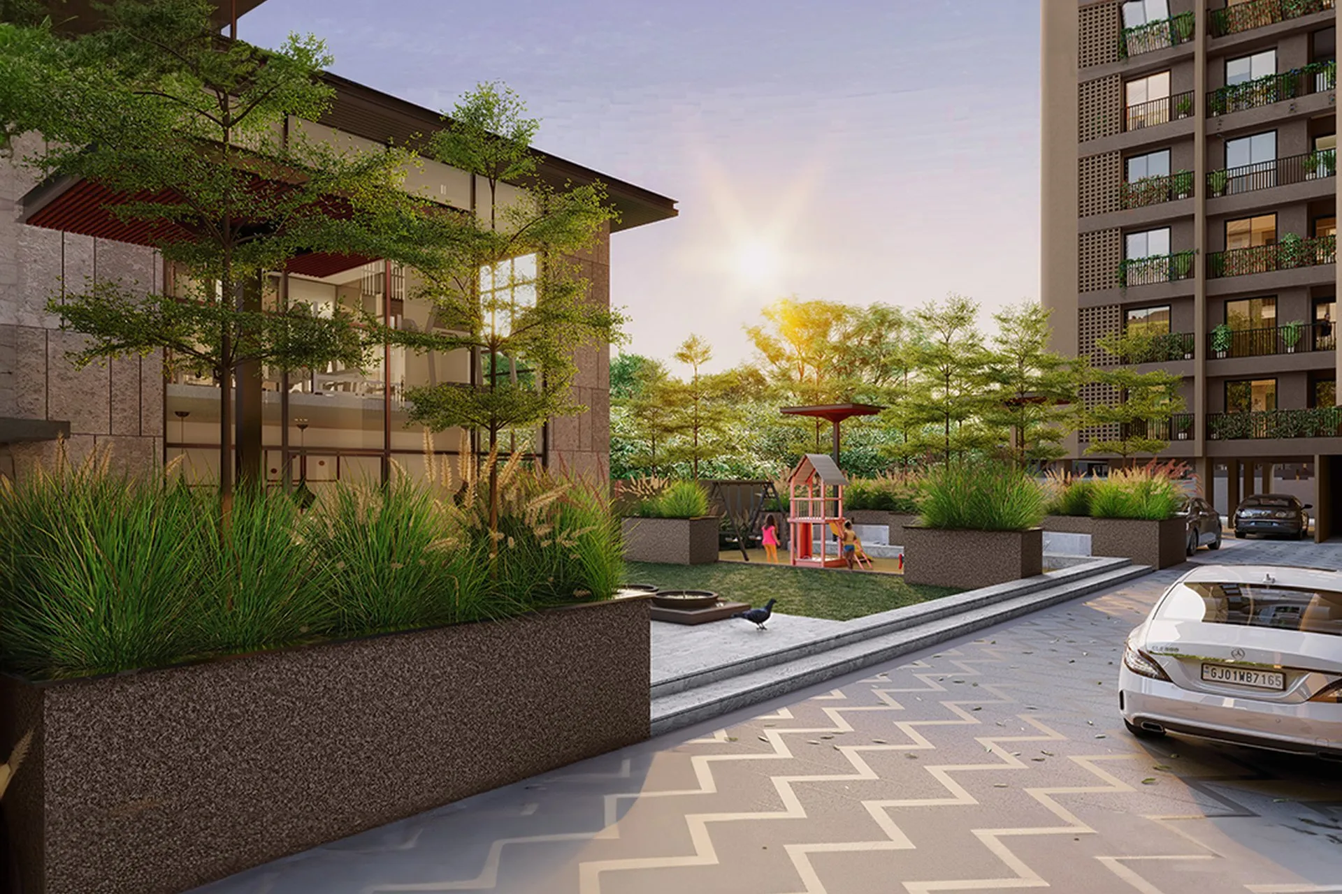 Nitinbhai Highrise Towers — multi-family architectural visualization, view 2