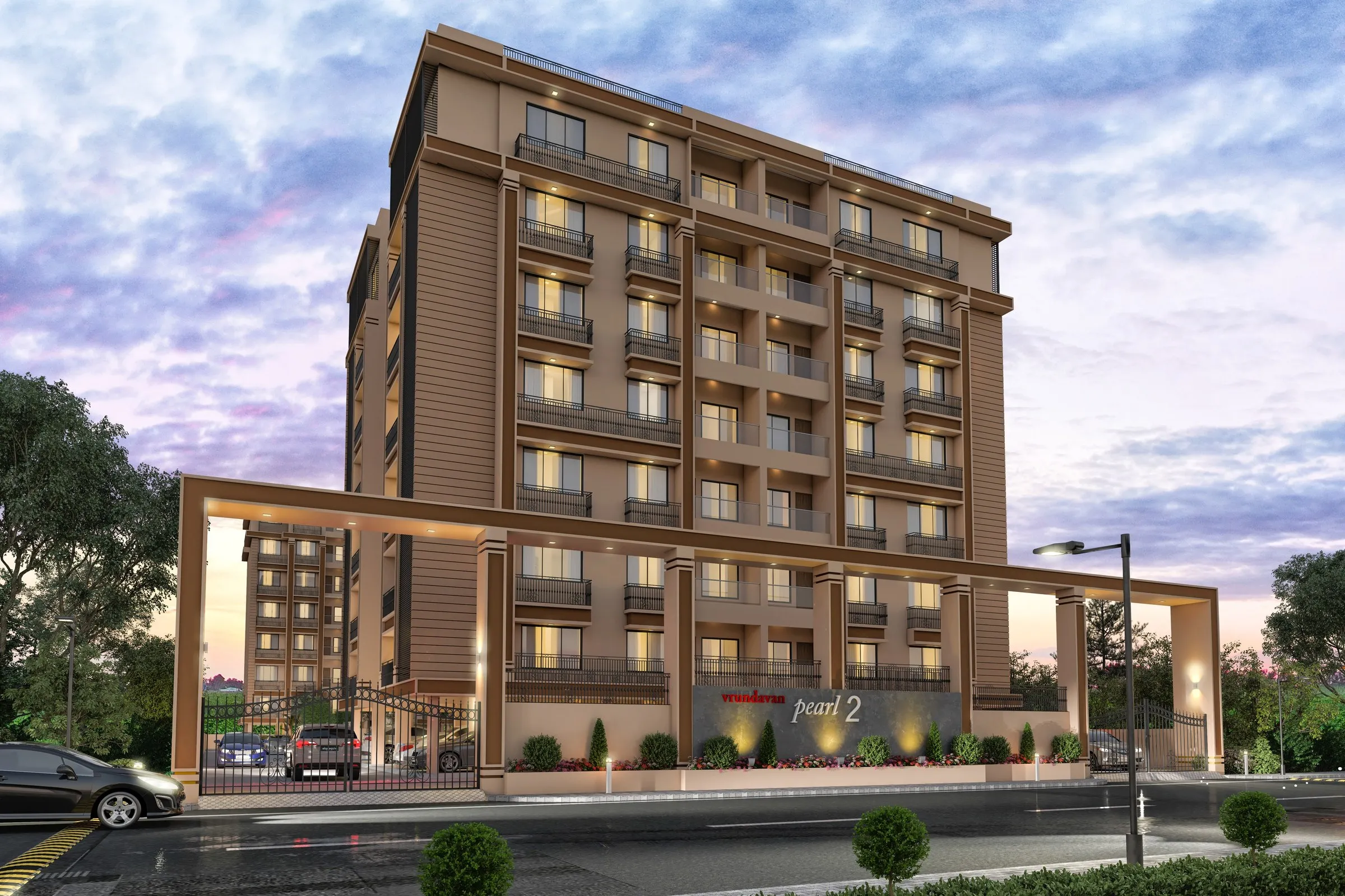 Pearl 2 Apartment Tower — multi-family 3D rendering by Praxis Studio