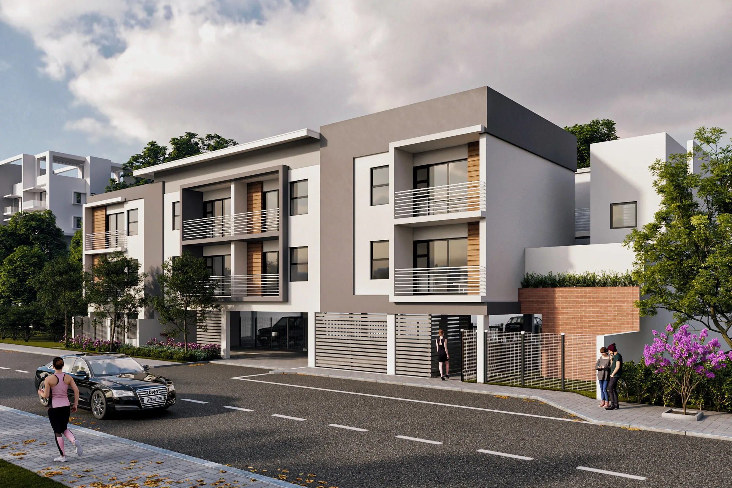 Peter Belleville Townhouse — multi-family 3D rendering by Praxis Studio