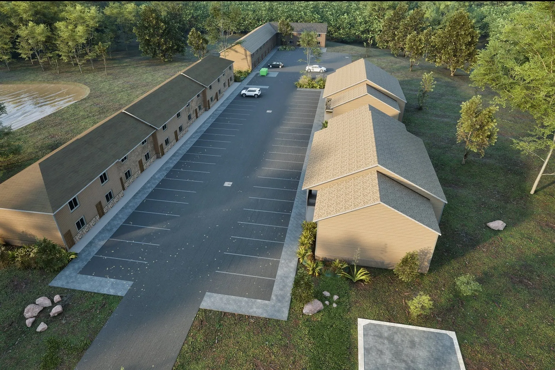 Rural Apartment Complex 31series — multi-family architectural visualization, view 1