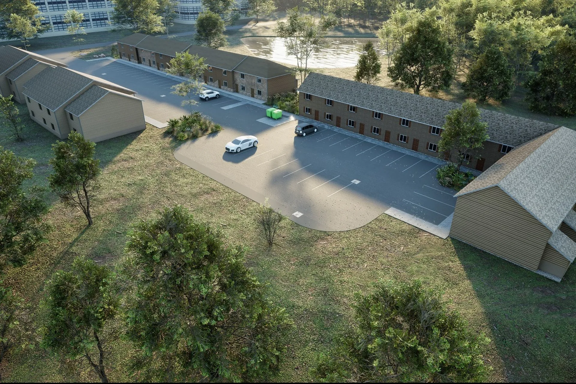 Rural Apartment Complex 31series — multi-family architectural visualization, view 2