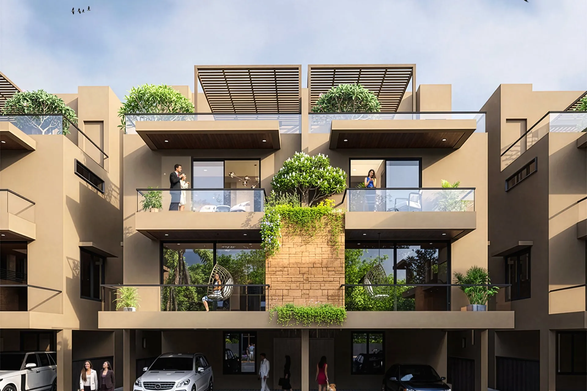 Untitled Firefly Tropical Apartments — multi-family architectural visualization, view 2