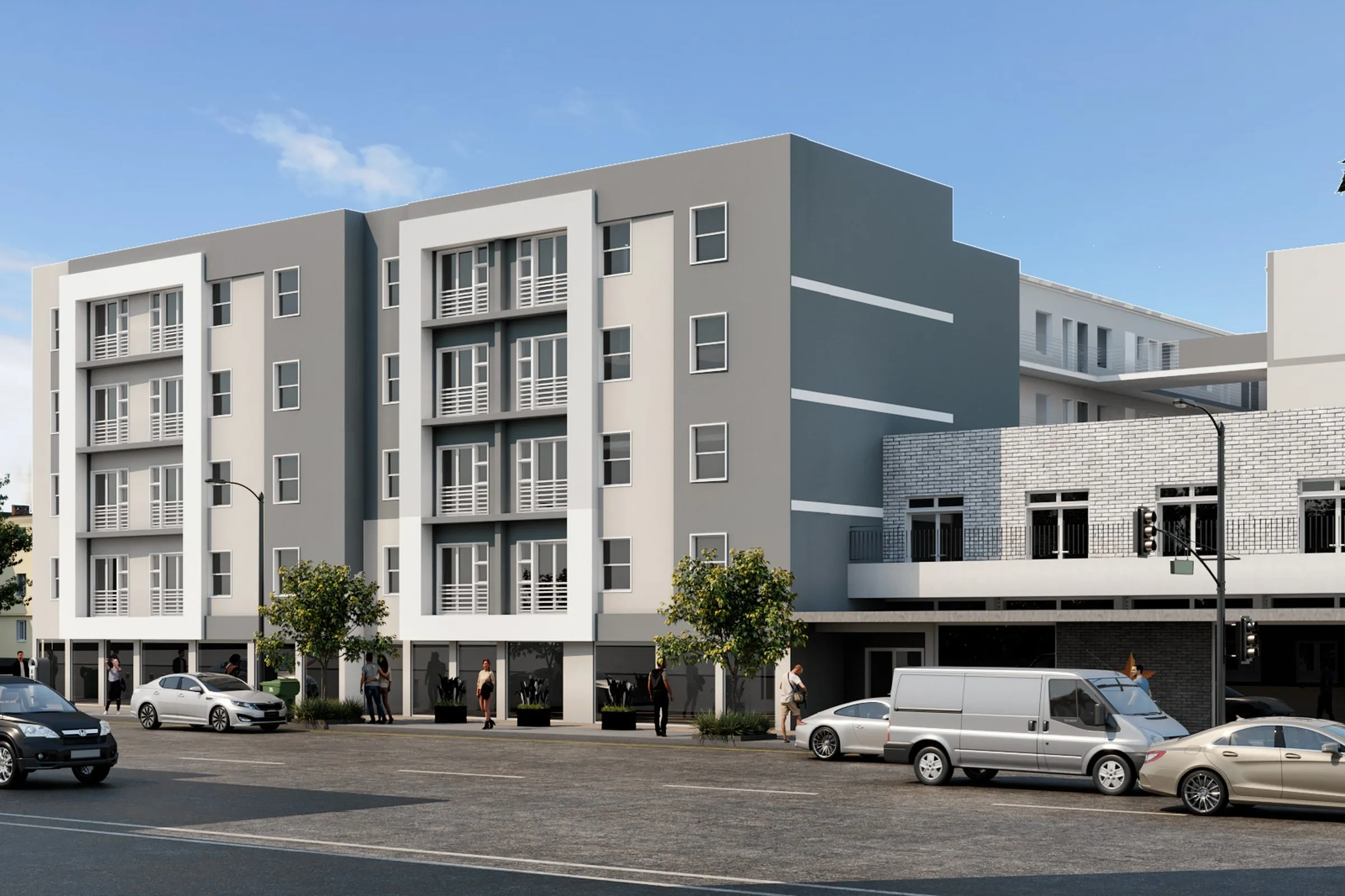 View Modern Apartment — multi-family 3D rendering by Praxis Studio