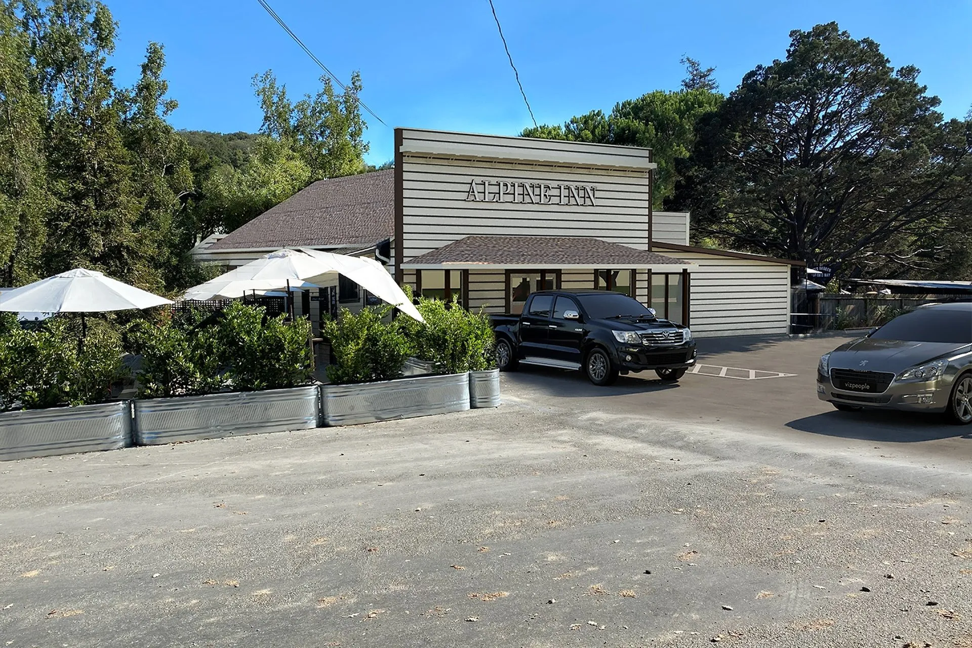Alpine Inn Renovation — mixed-use architectural visualization, view 2