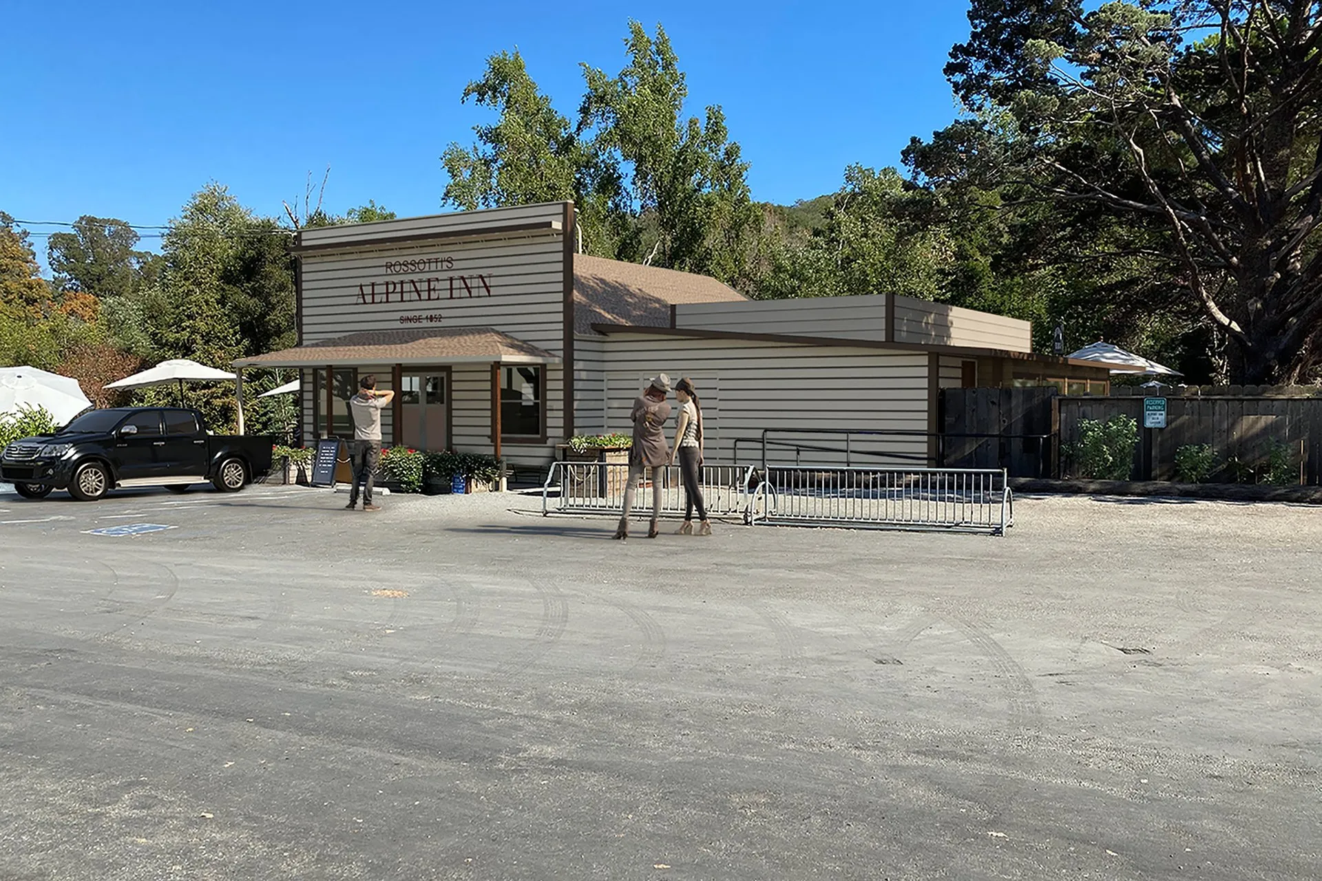 Alpine Inn Renovation — mixed-use architectural visualization, view 3