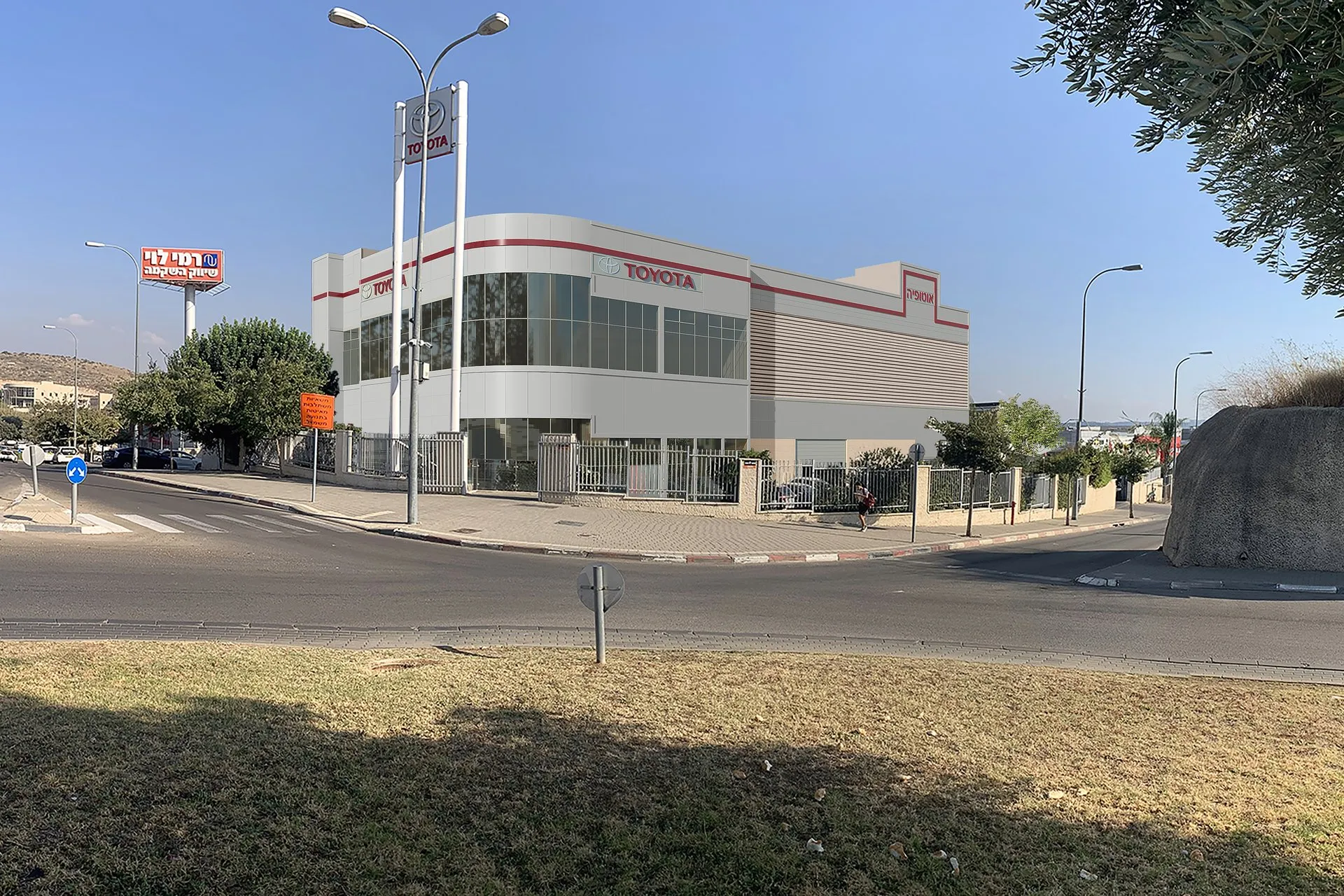 Toyota Dealership Showroom — mixed-use architectural visualization, view 1