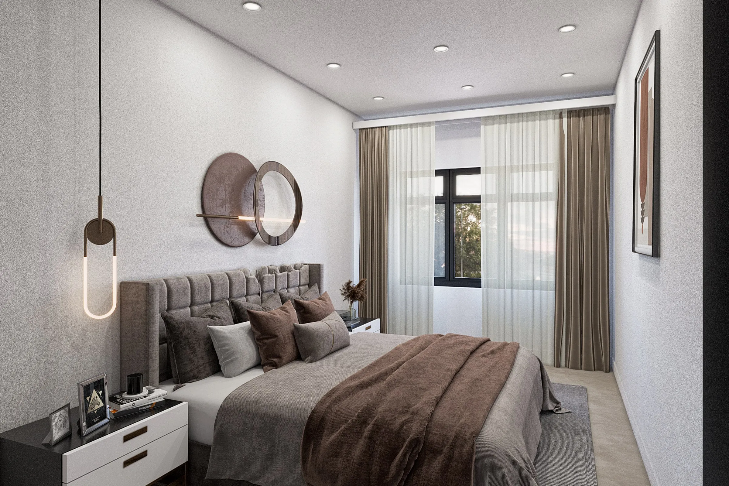 112 Bedroom Alternate — residential 3D rendering by Praxis Studio