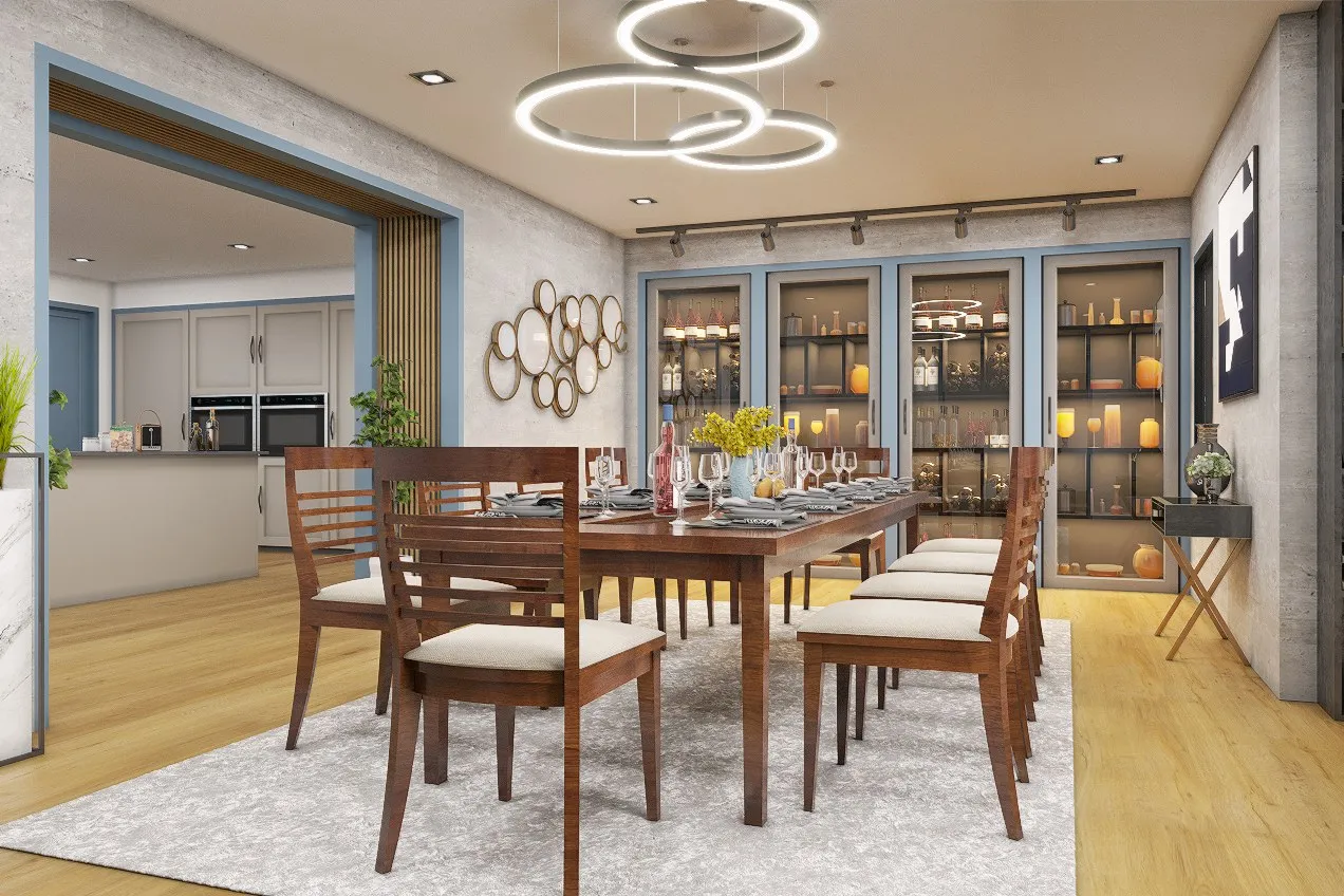 Disano Dining Room Contemporary — residential 3D rendering by Praxis Studio