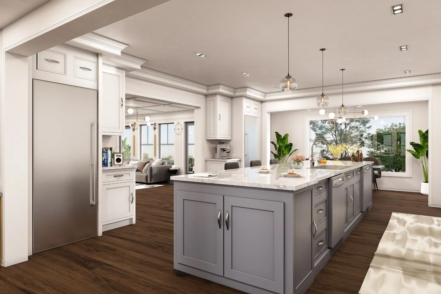 Eric Traditional Kitchen Alternate — residential architectural visualization, view 4