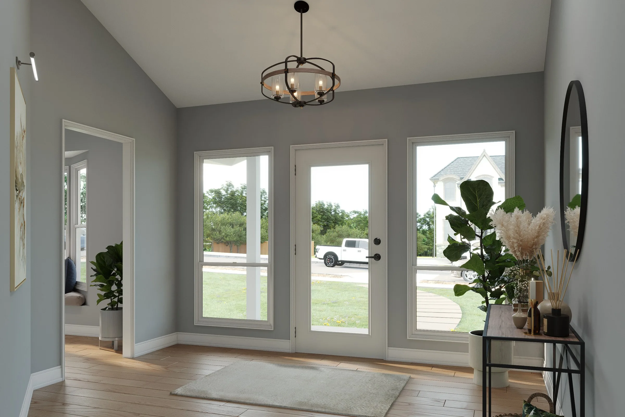 March Residential Living Room — residential architectural visualization, view 2