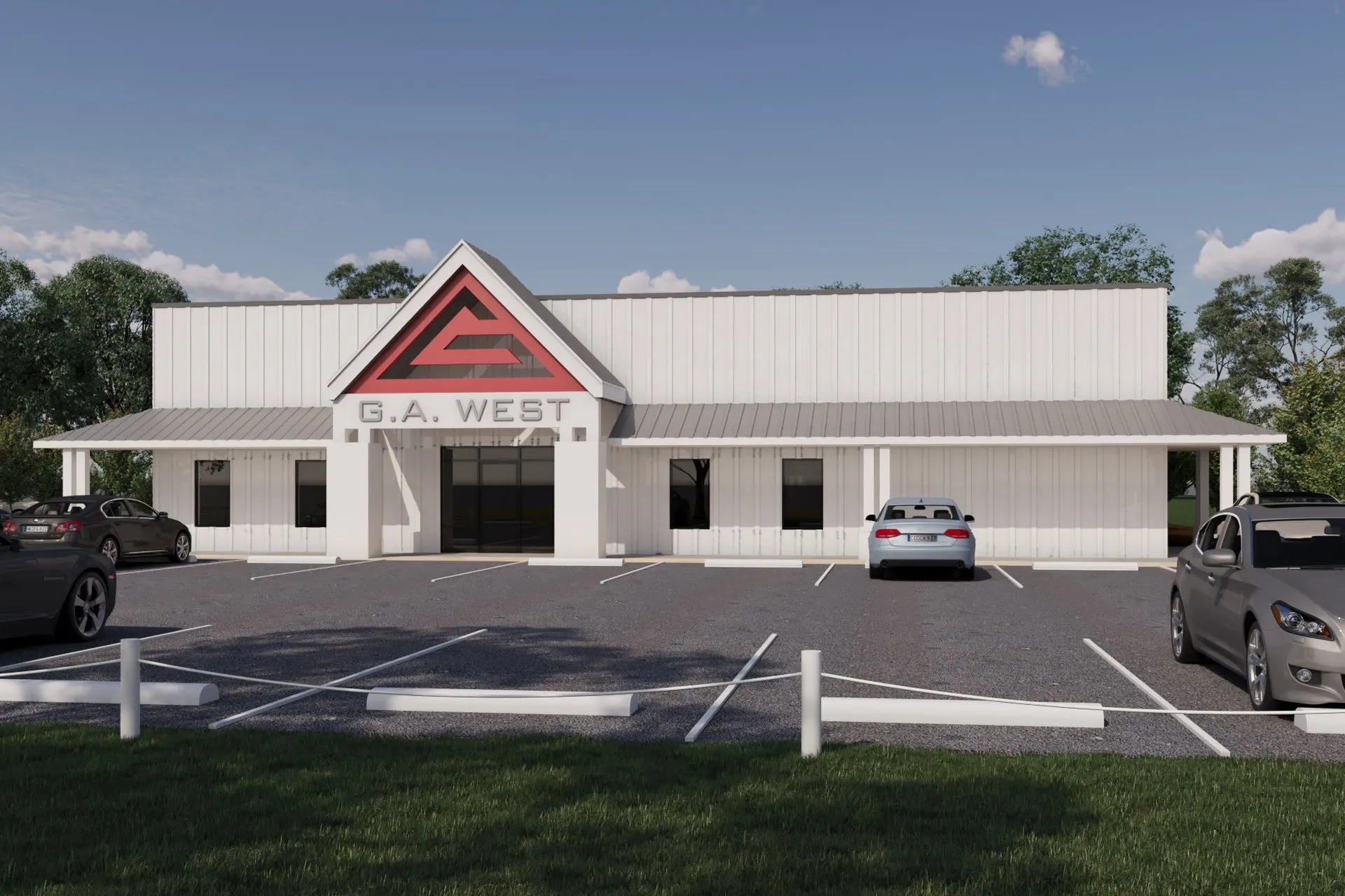 Ga West Retail — retail architectural visualization, view 1