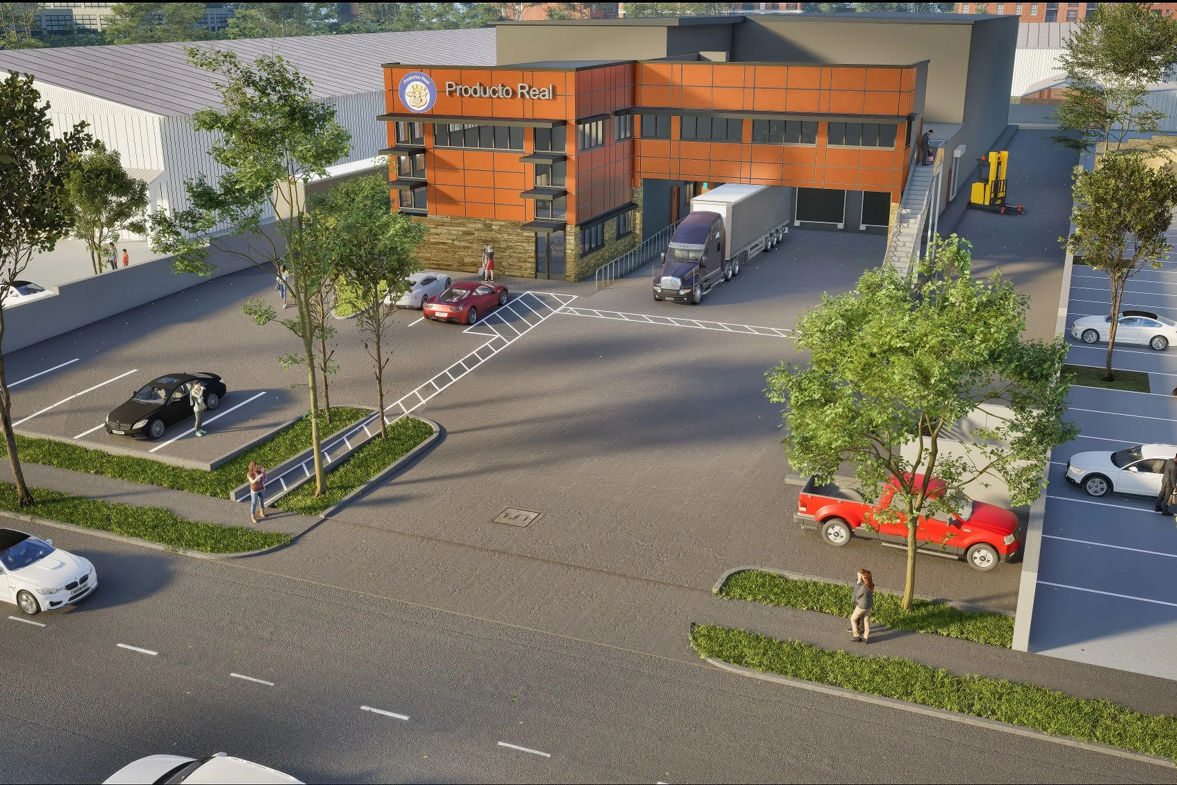 Producto Real Distribution Center — retail 3D rendering by Praxis Studio